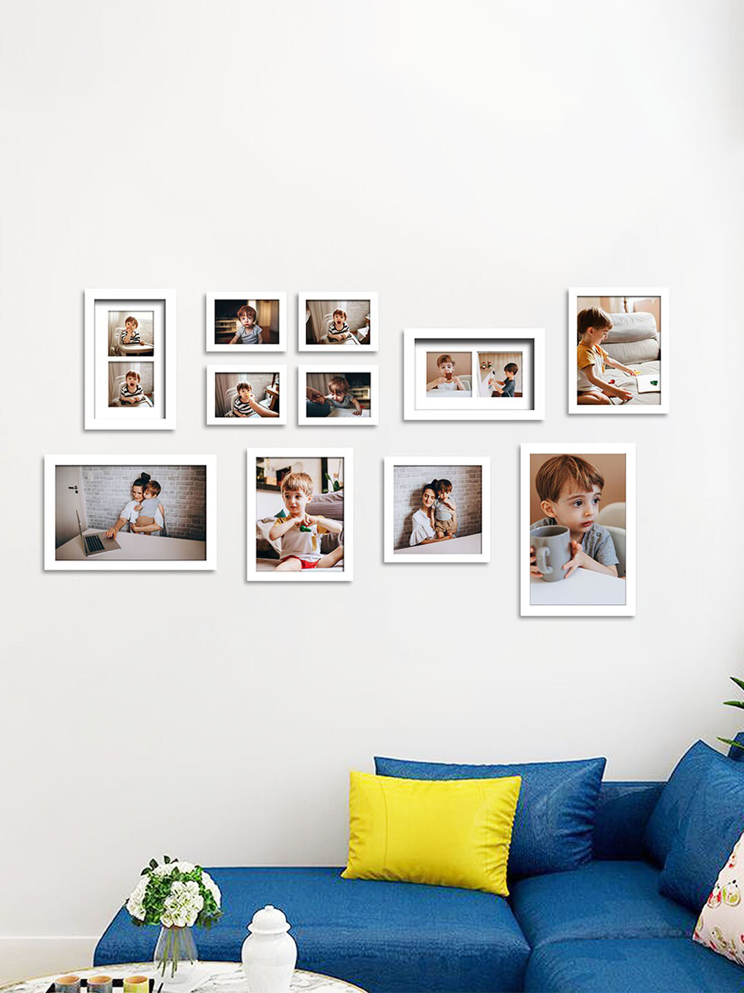 

Art Street White 11 Pieces Printed Wooden Photo Frames