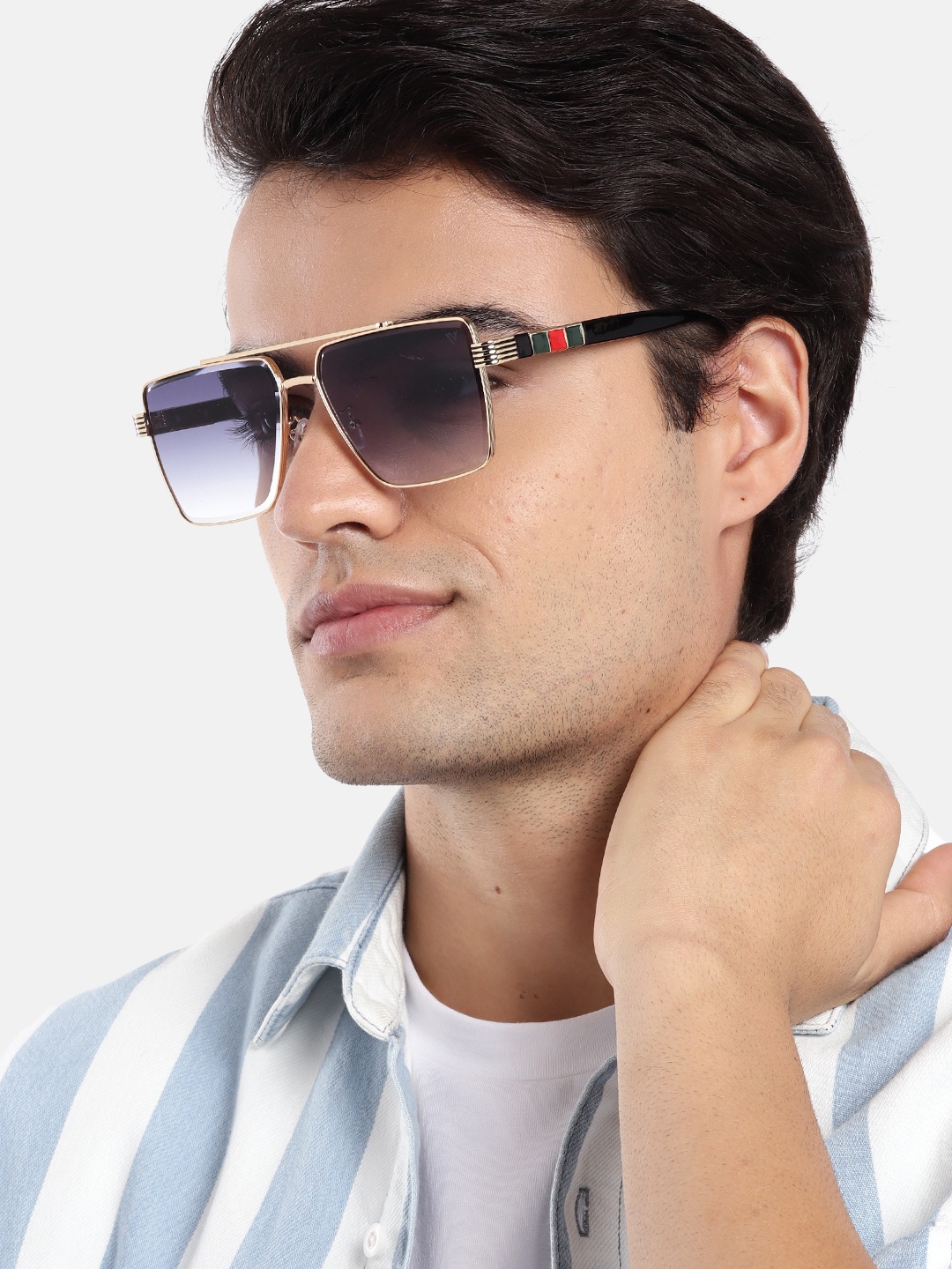 

Voyage Unisex Grey Lens Square Sunglasses with UV Protected Lens 58237MG4177