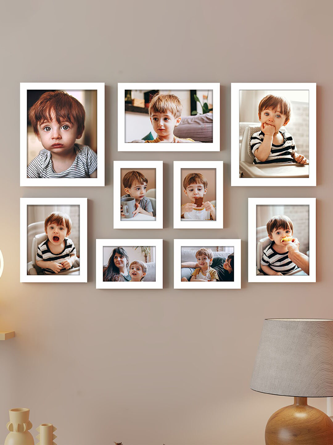 

Art Street White 9 Pieces Wooden Photo Frames