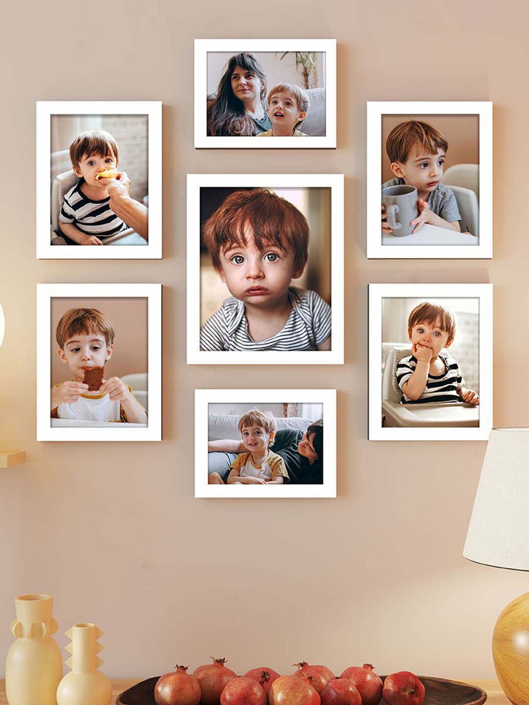 

Art Street White 7 Pieces Wooden Photo Frames