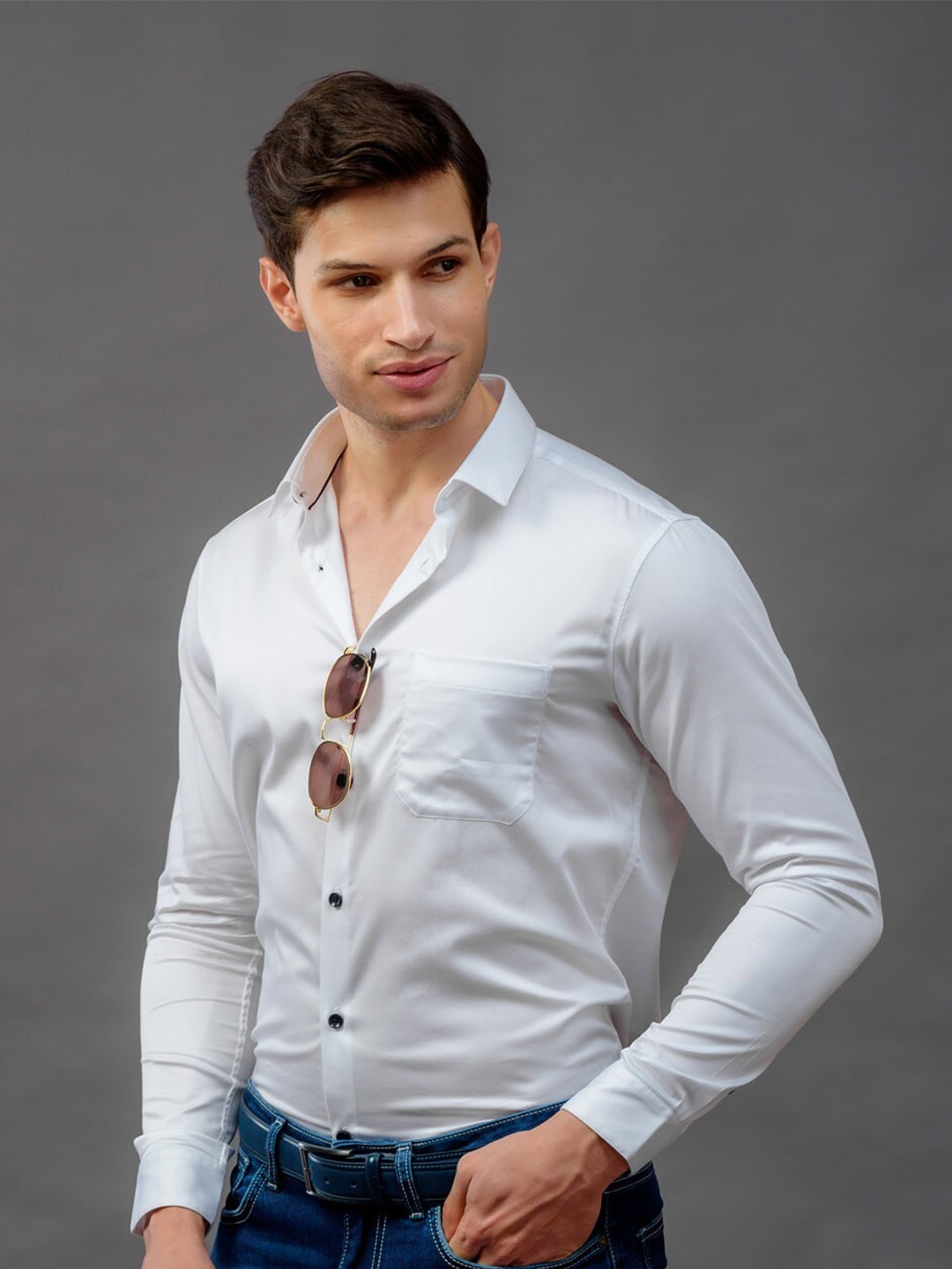 

KINGDOM OF WHITE Slim Fit Cotton Casual Shirt