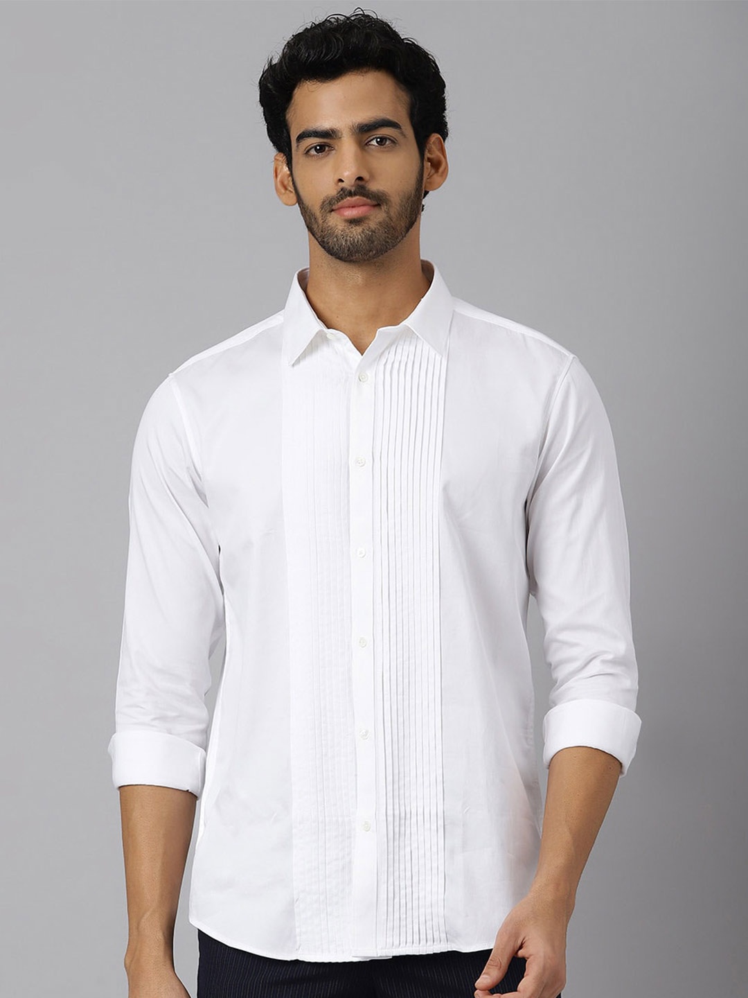 

KINGDOM OF WHITE Slim Fit Opaque Cotton Casual Shirt