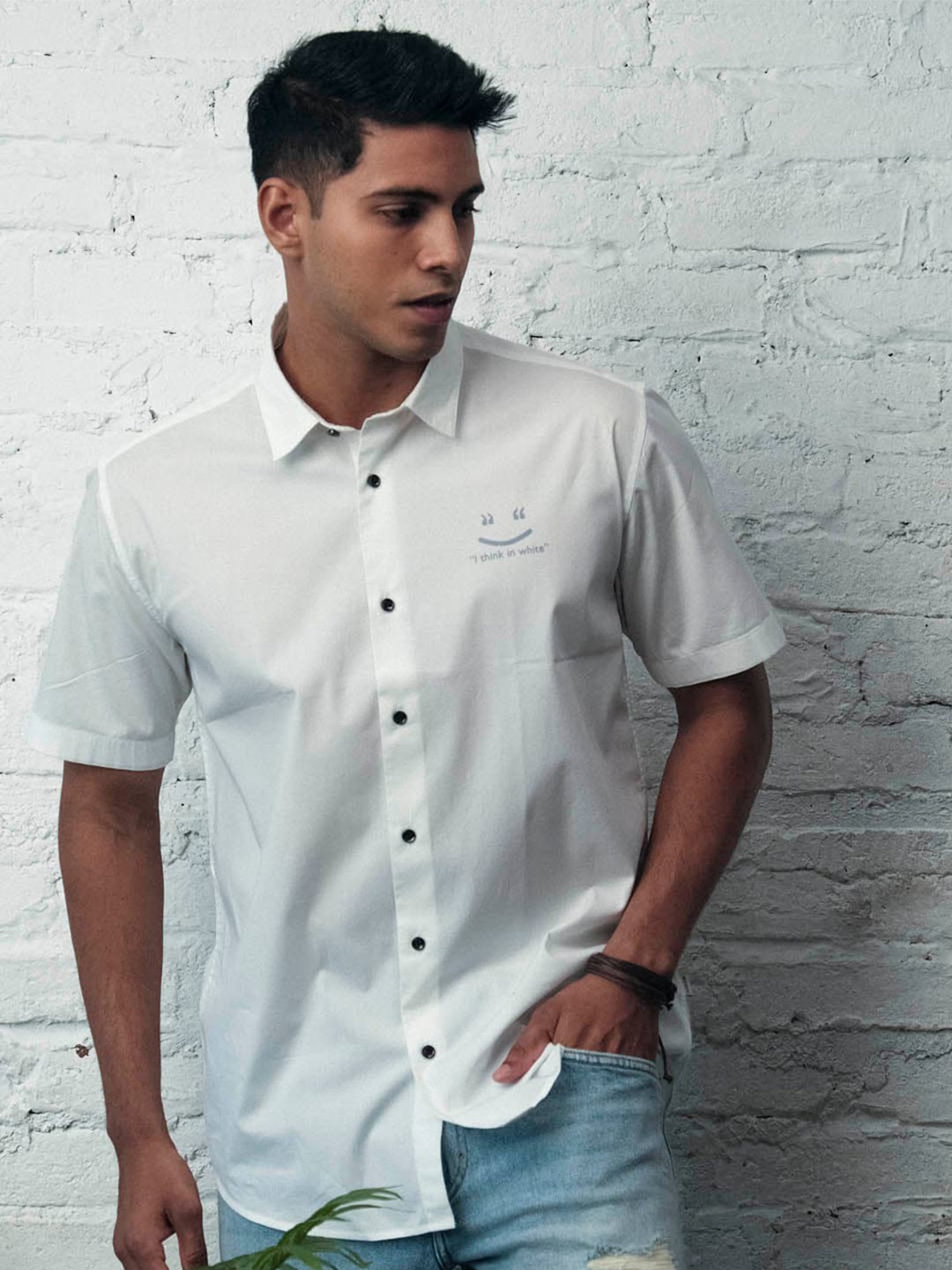 

KINGDOM OF WHITE Slim Fit Opaque Cotton Casual Shirt