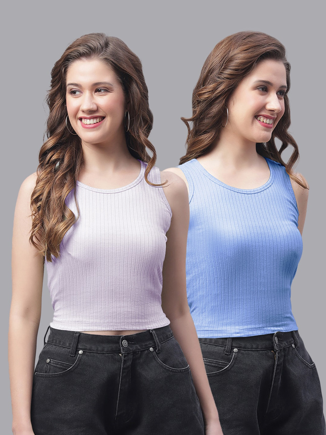 

Friskers Pack Of 2 Cotton Top, Purple