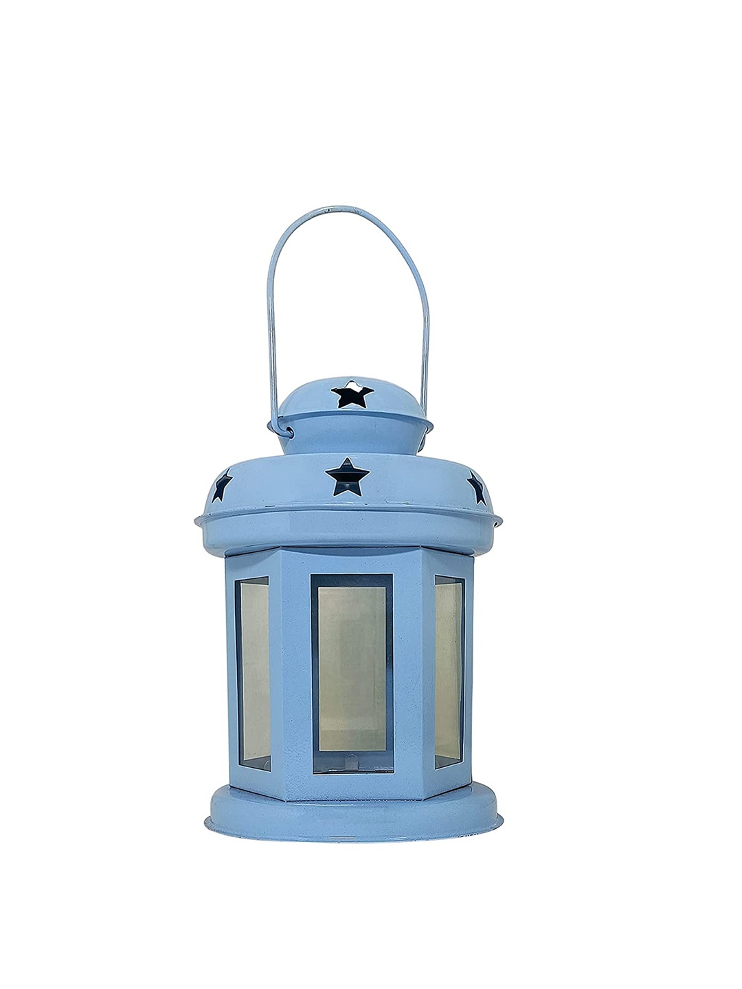 

Fashion Bizz 4 Pcs White & Blue Lantern Shaped Candle Holders