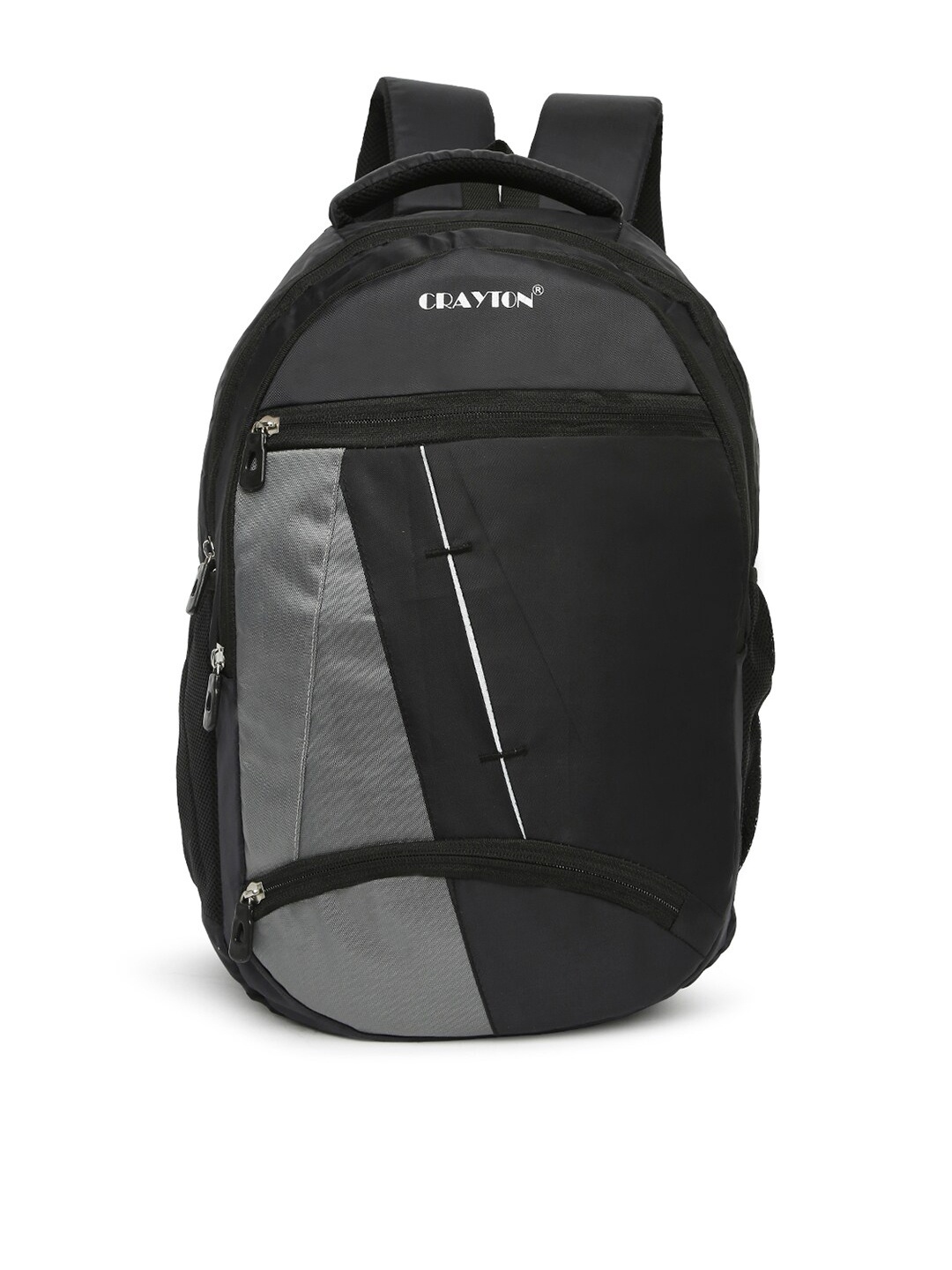 

CRAYTON Colourblocked 15 Inch Laptop Backpack With Compression Straps, Black
