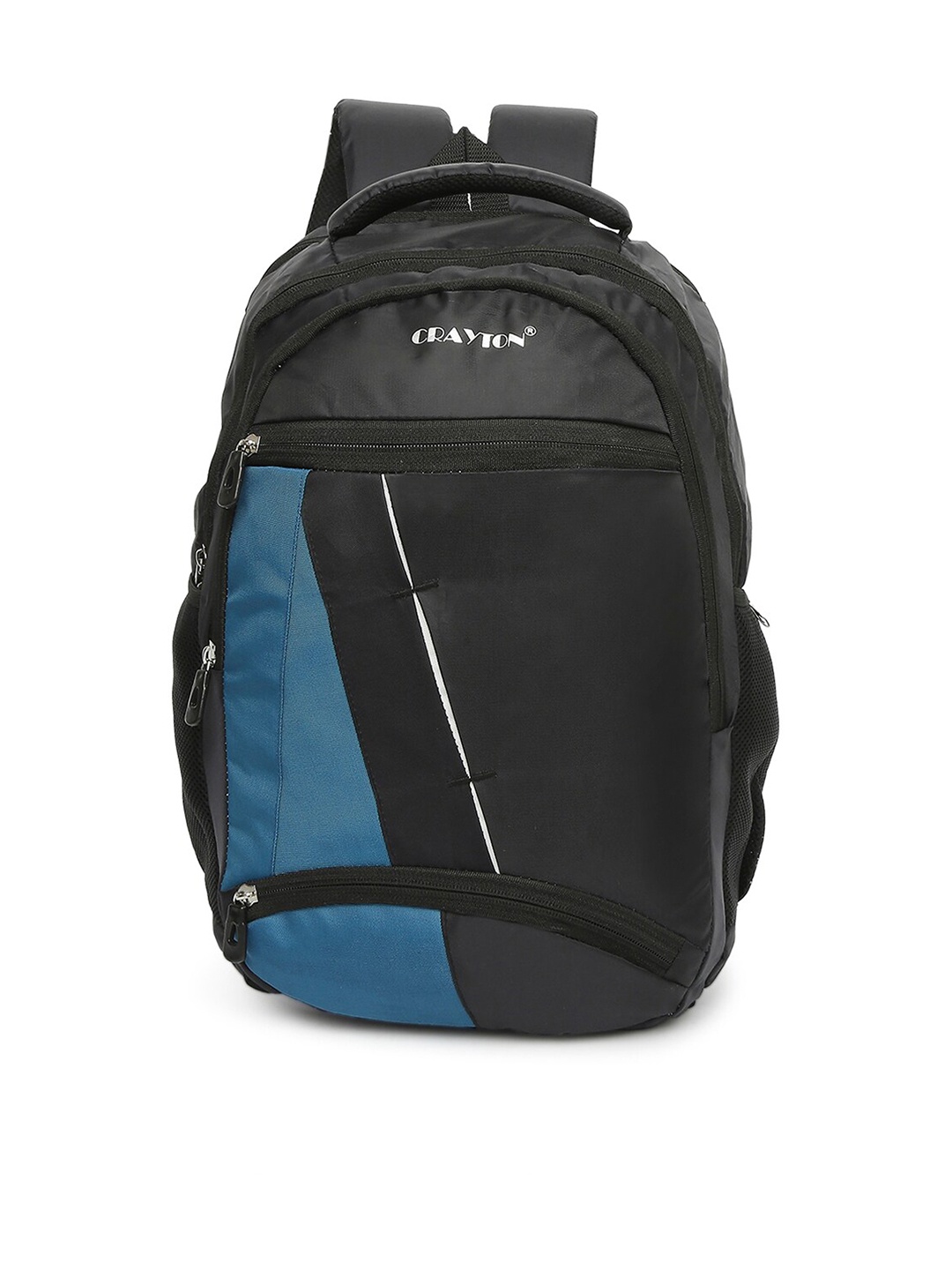 

CRAYTON Colourblocked 15 Inch Laptop Backpack With Compression Straps, Black