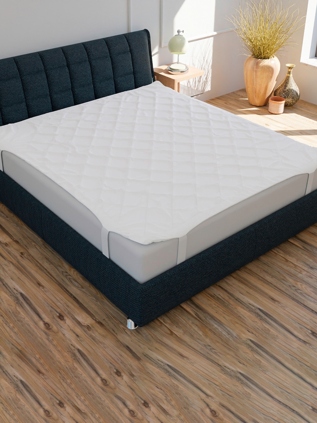 

CURIOUS LIFESTYLE White Cotton King Waterproof Mattress Protector