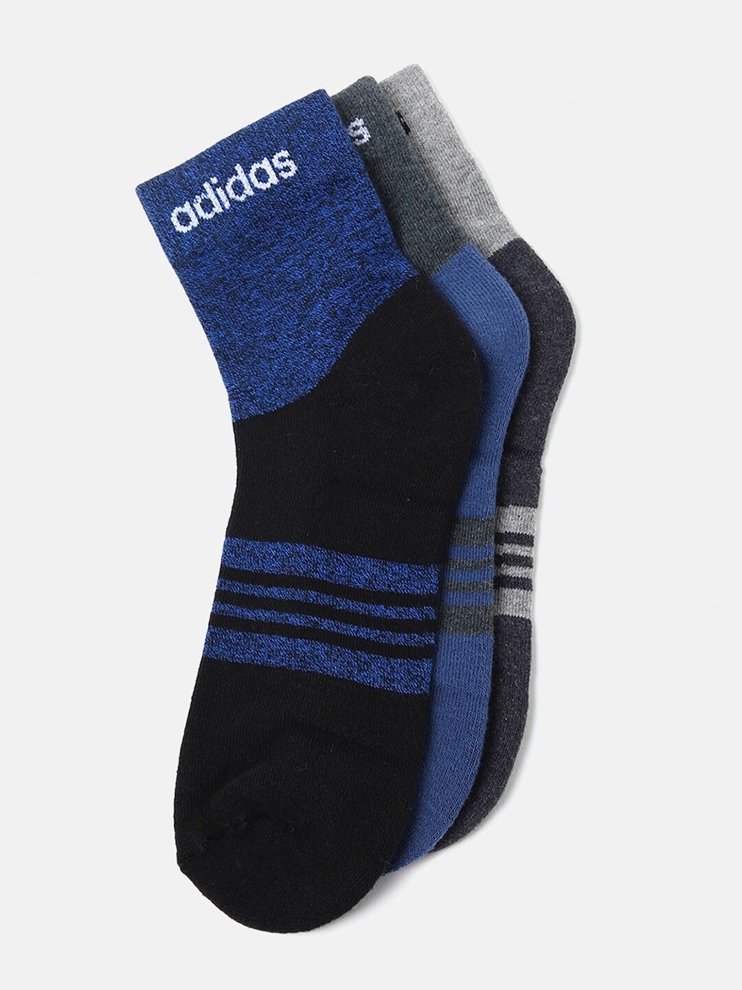

ADIDAS Men Pack Of 3 Heel & Toe Cushion Ankle Socks, Black