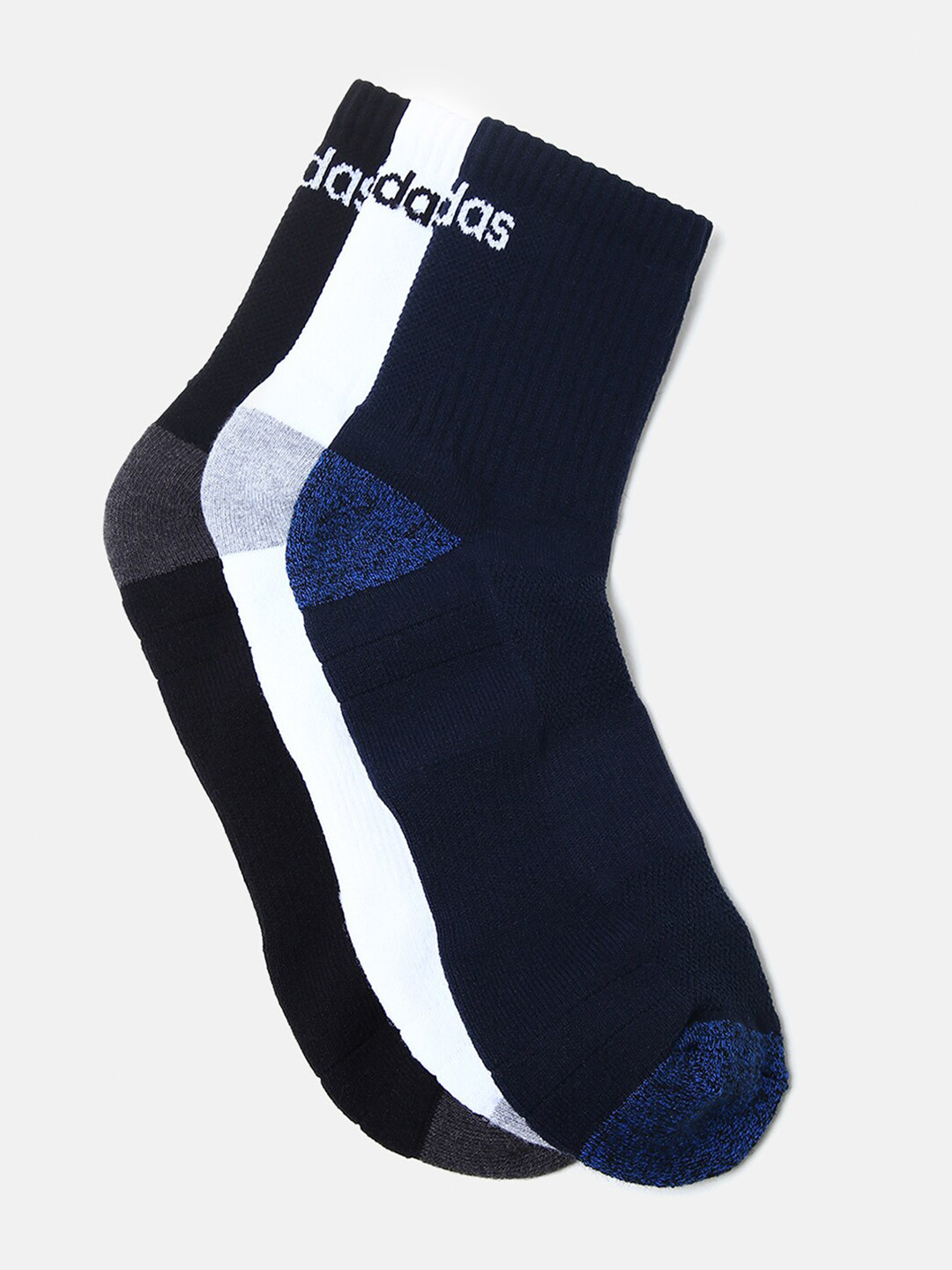 

ADIDAS Men Pack of 3 Half Cushion Ankle Socks, Navy blue