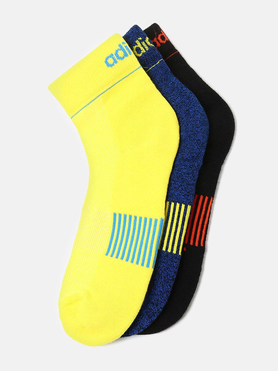 

ADIDAS Men Pack of 3 Heel & Toe Cushion Ankle Socks, Black