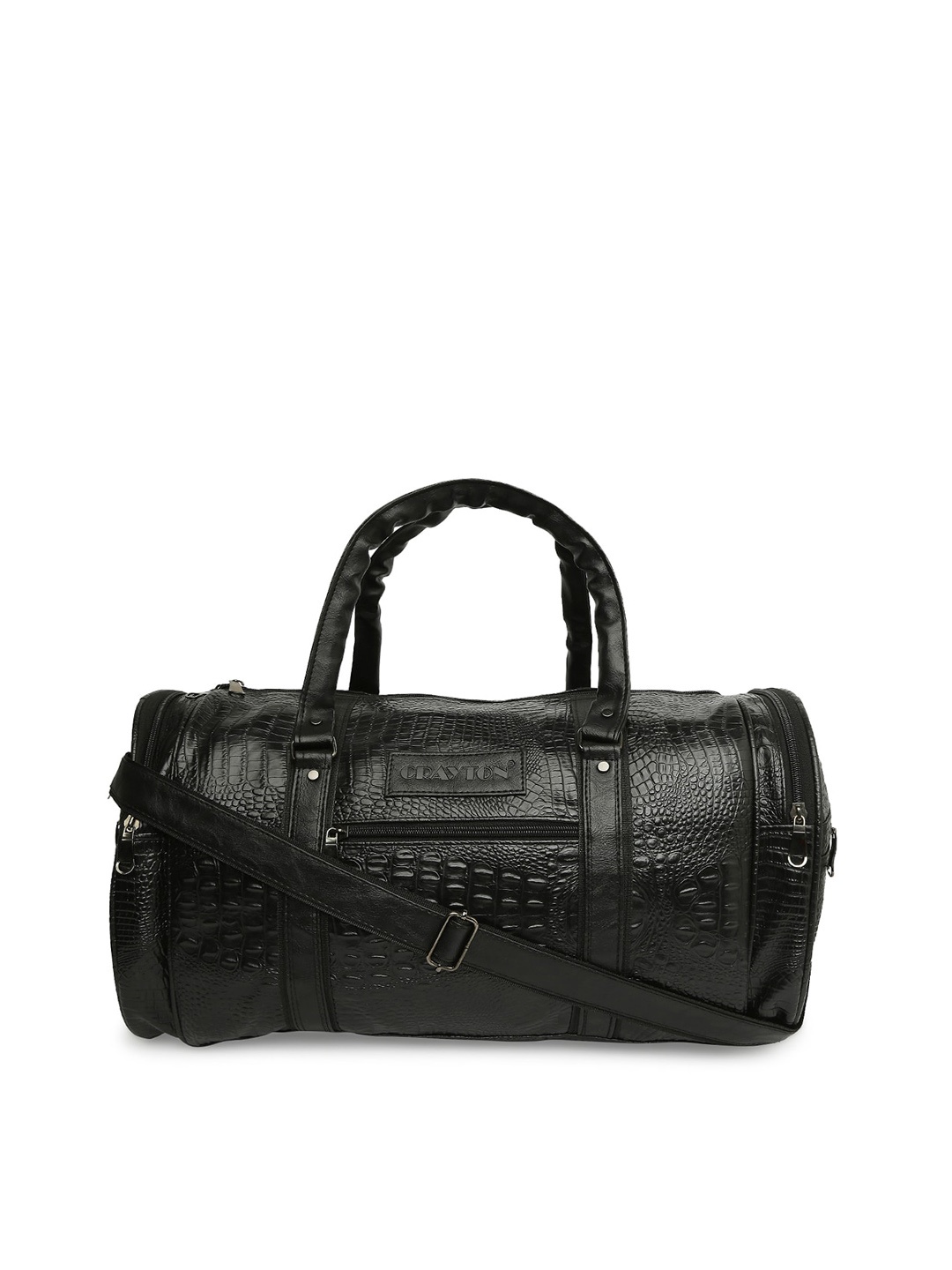 

CRAYTON Textured Duffel Bag, Black