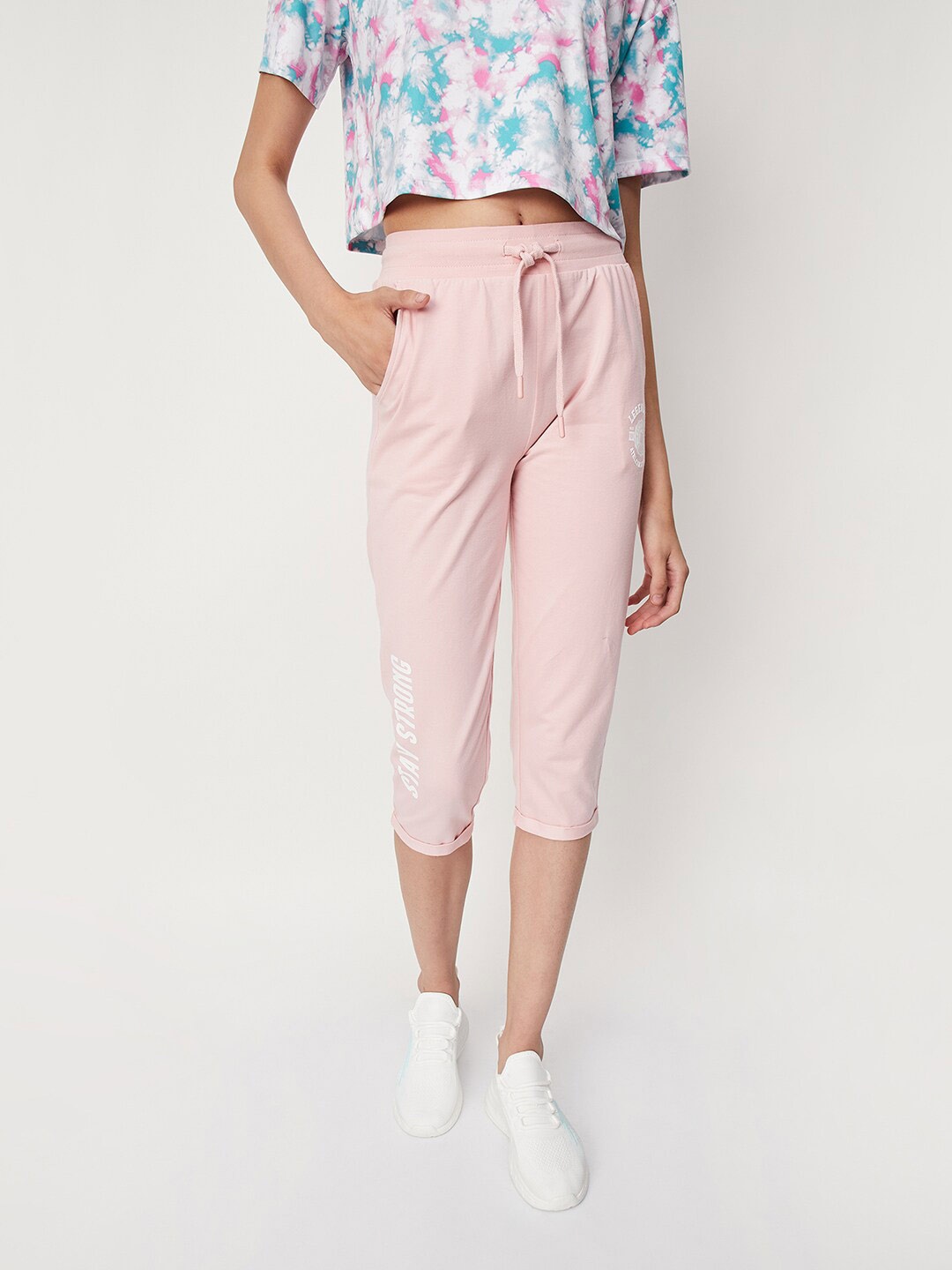 

max Women Mid-Rise Capris, Pink