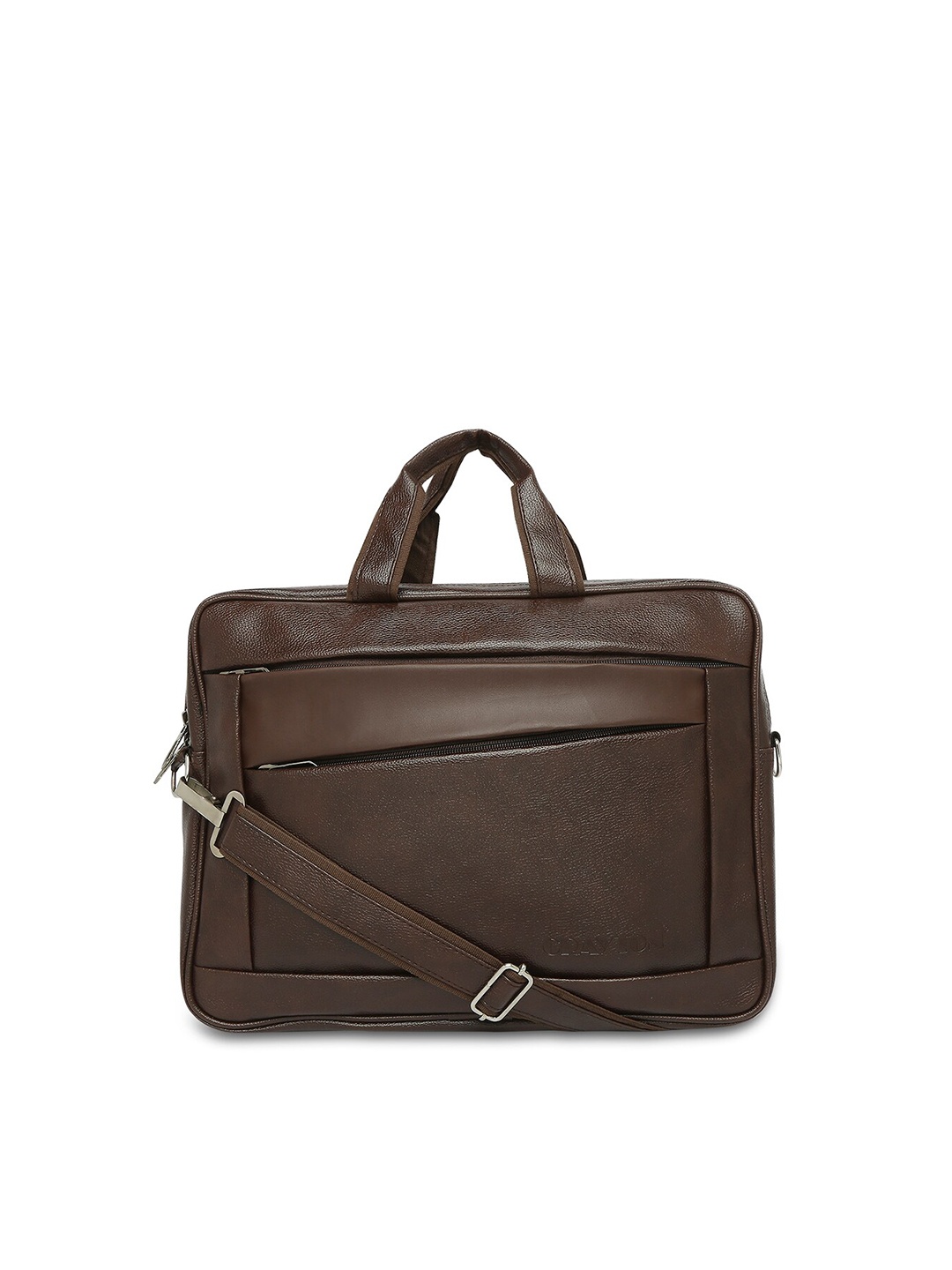 

CRAYTON Vegan Leather 15 Inch Laptop Bag, Brown