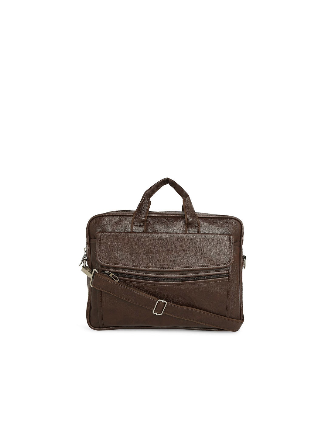 

CRAYTON Vegan Leather 15 Inch Laptop Bag, Brown