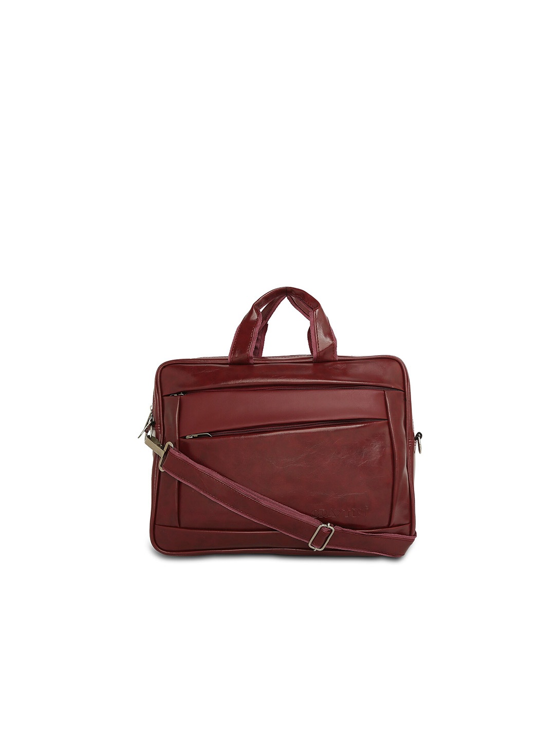

CRAYTON Vegan Leather 15 Inch Laptop Bag, Maroon