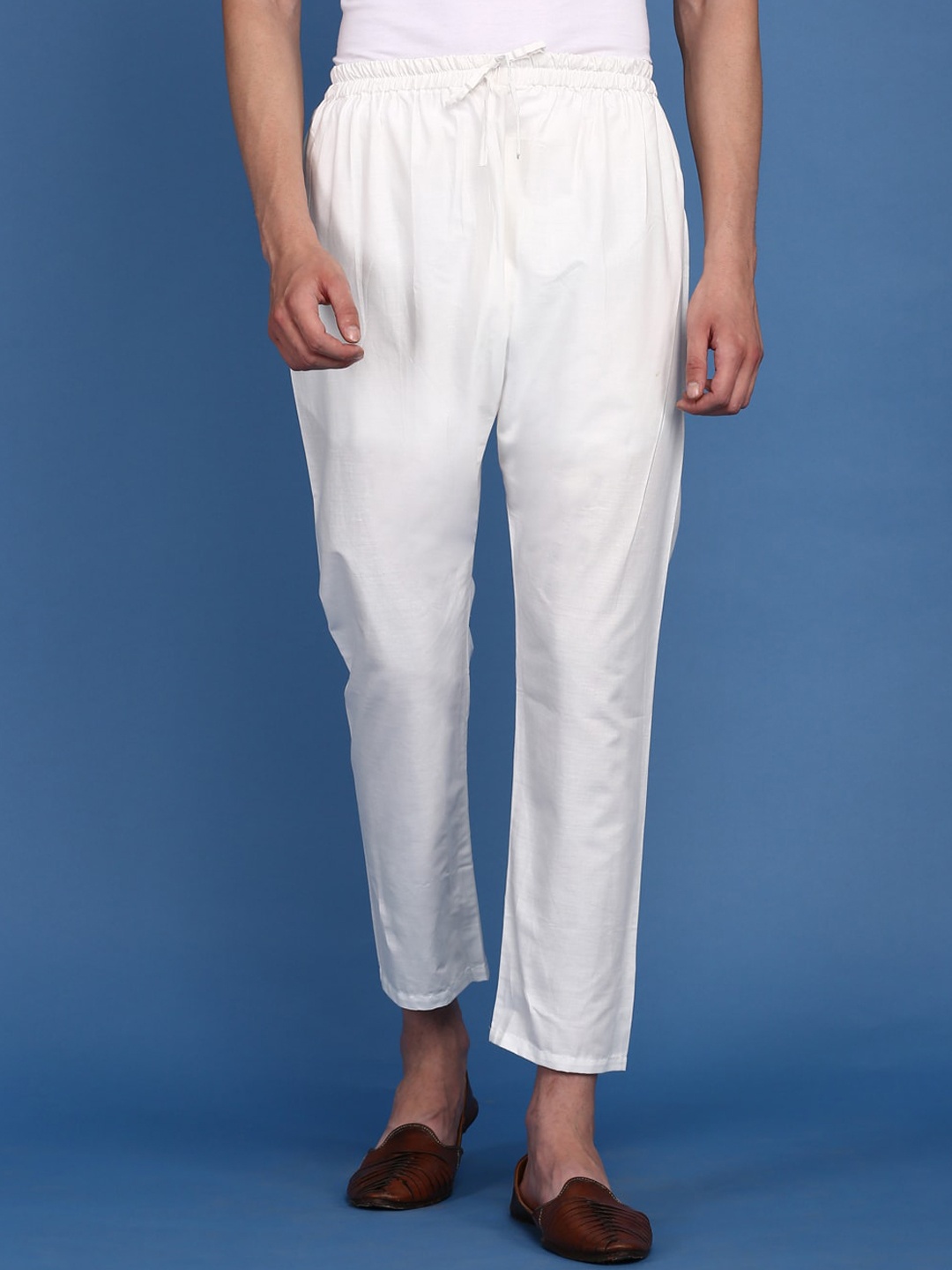 

Sanwara Cotton Mid-Rise Elastic Pyjamas, Off white