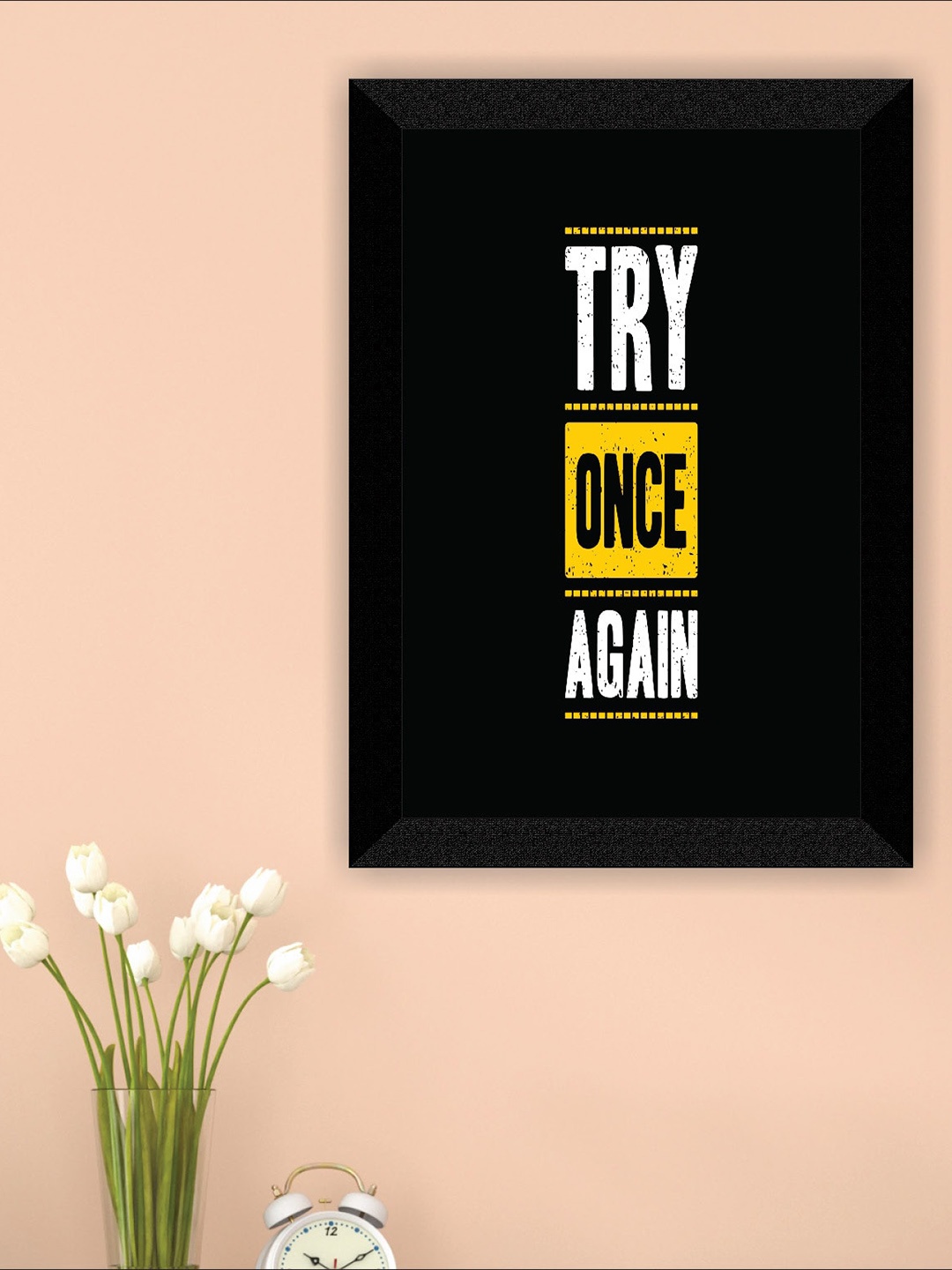 

SAF Black & White Motivational Quotes Printed Framed Wall Art