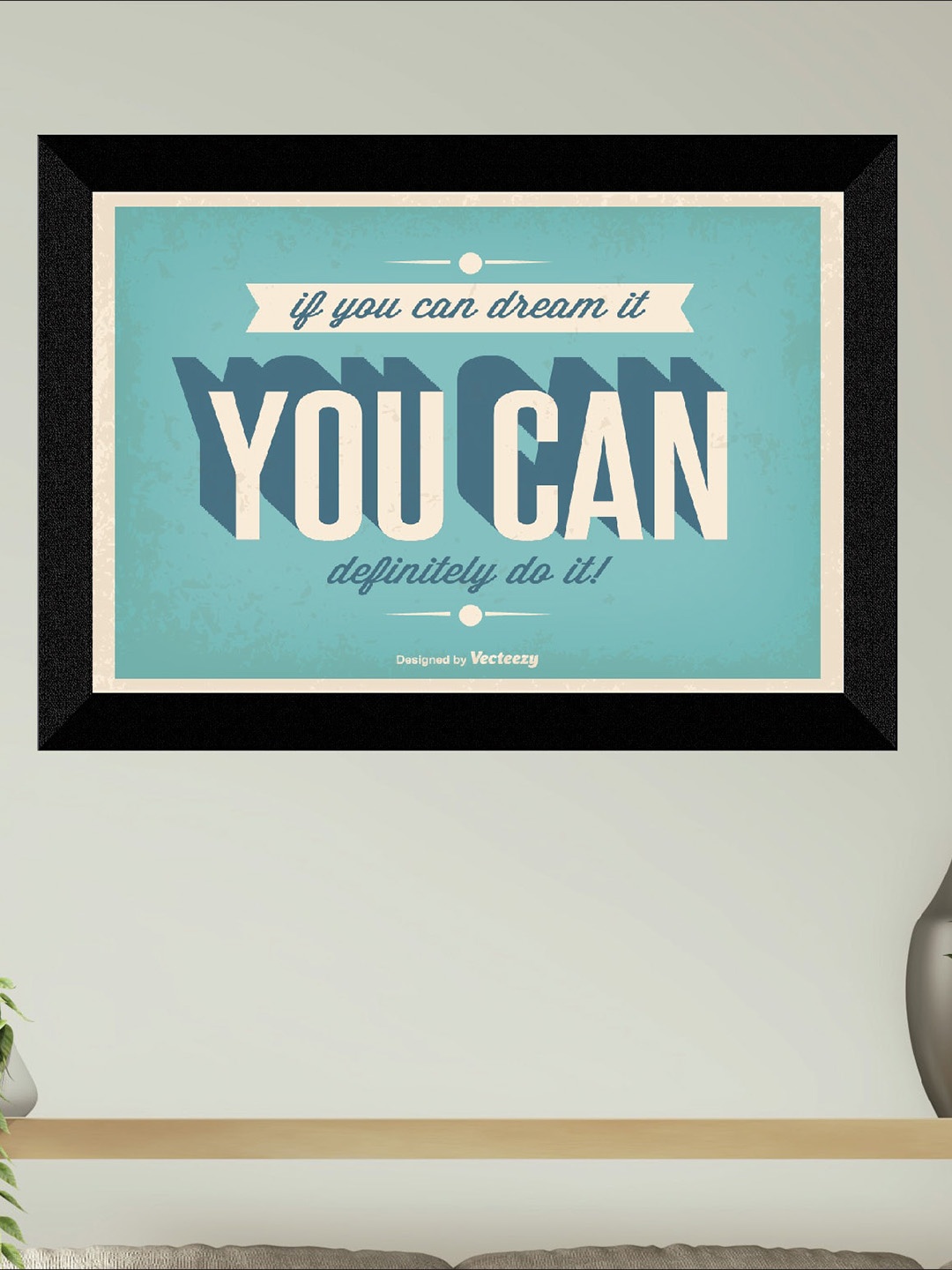 

SAF Blue & White Motivational Quotes Printed Wall Art