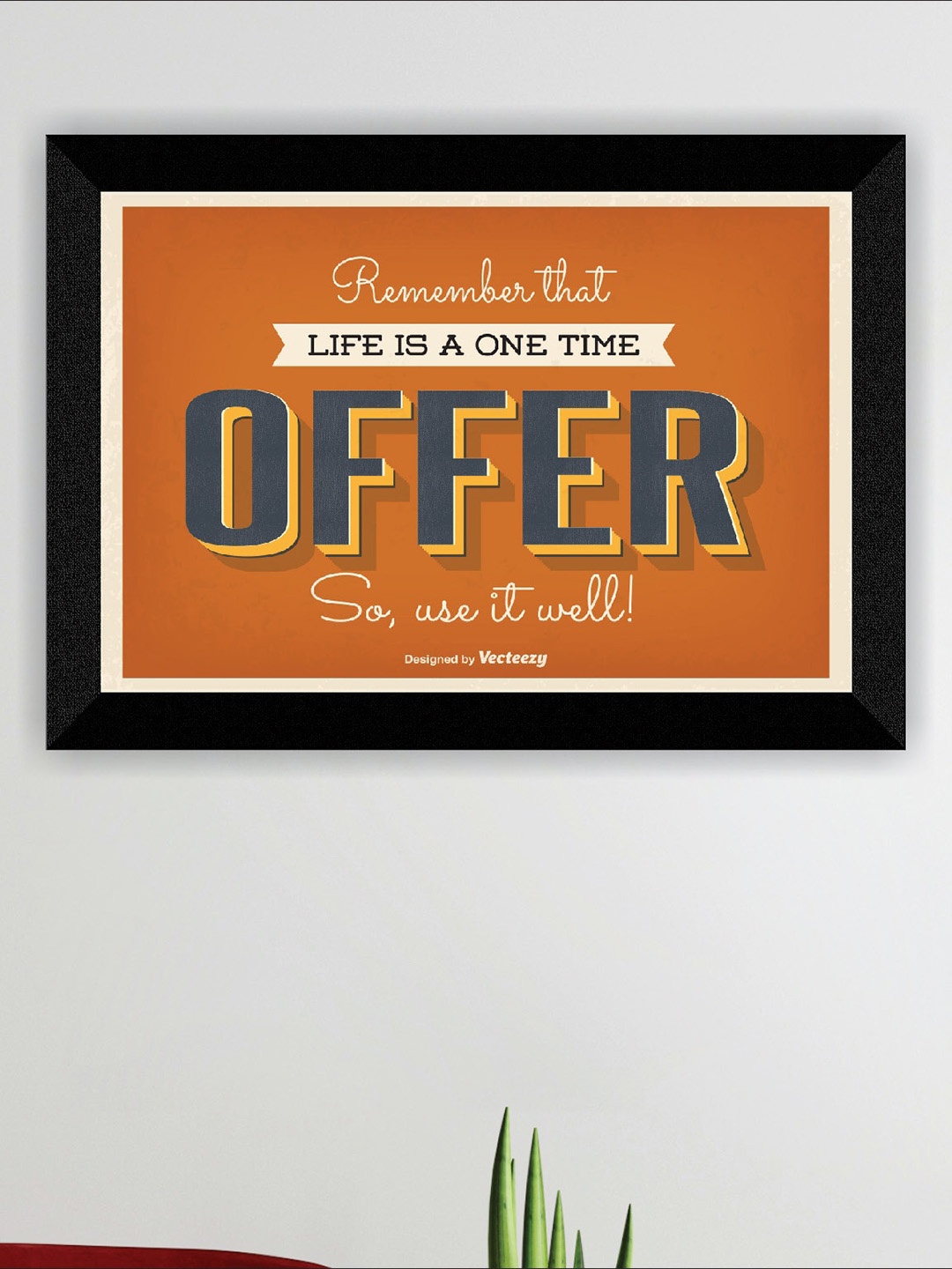 

SAF Orange Motivational Quotes Painting Framed Wall Art