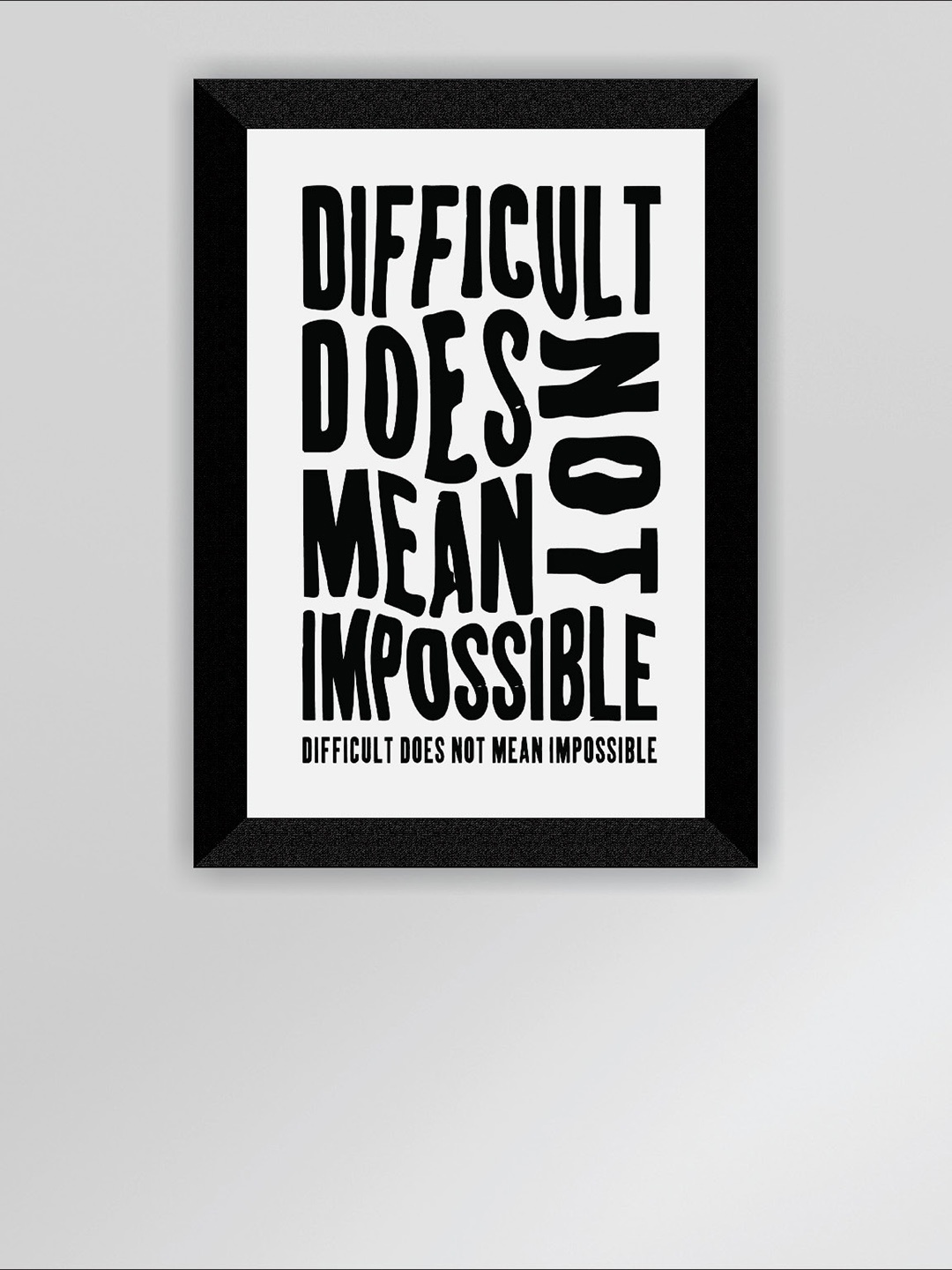 

SAF Black & White Motivational Quotes Printed UV Coating Wall Art