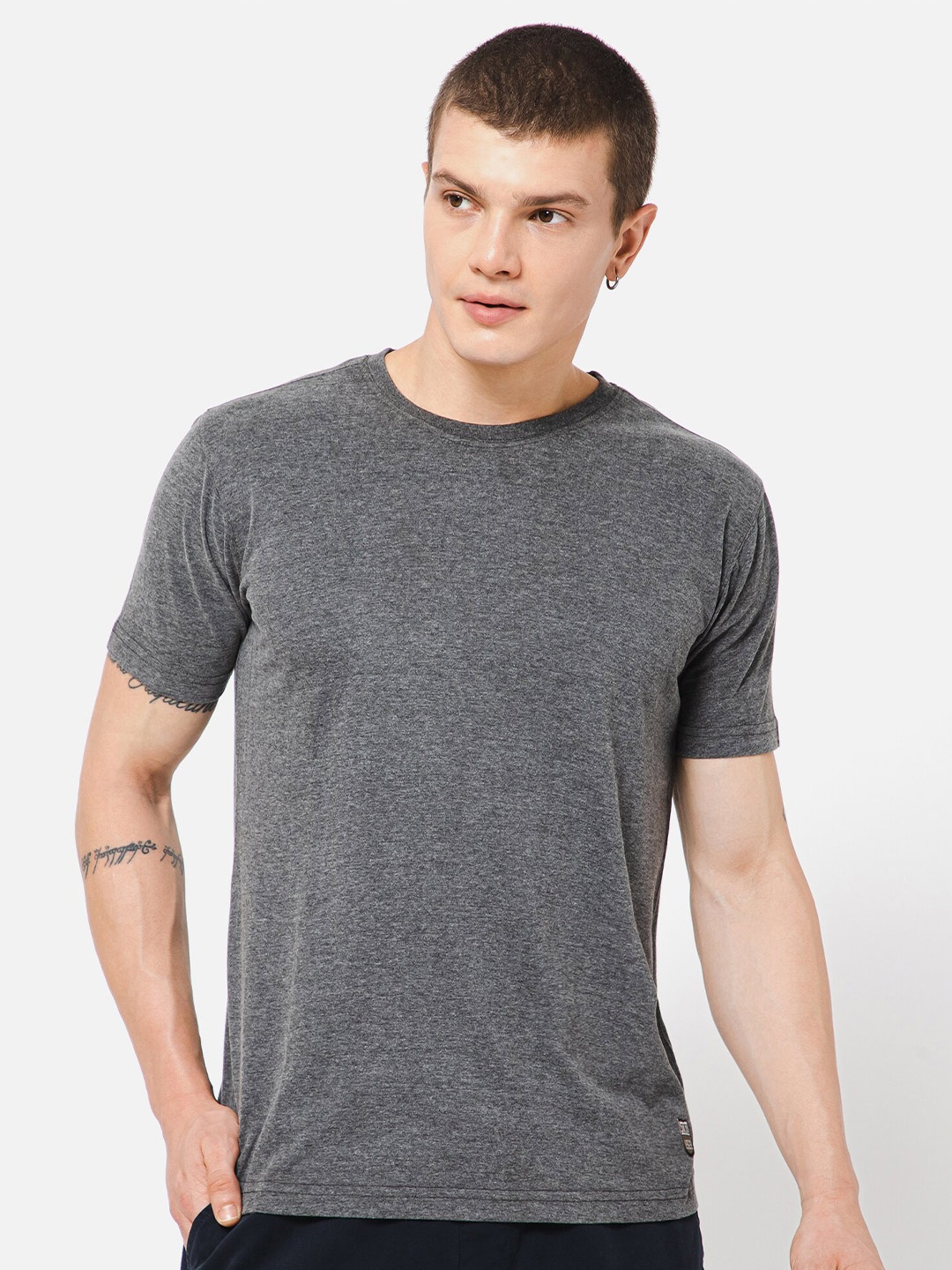 

PUNK Cotton T-shirt, Charcoal