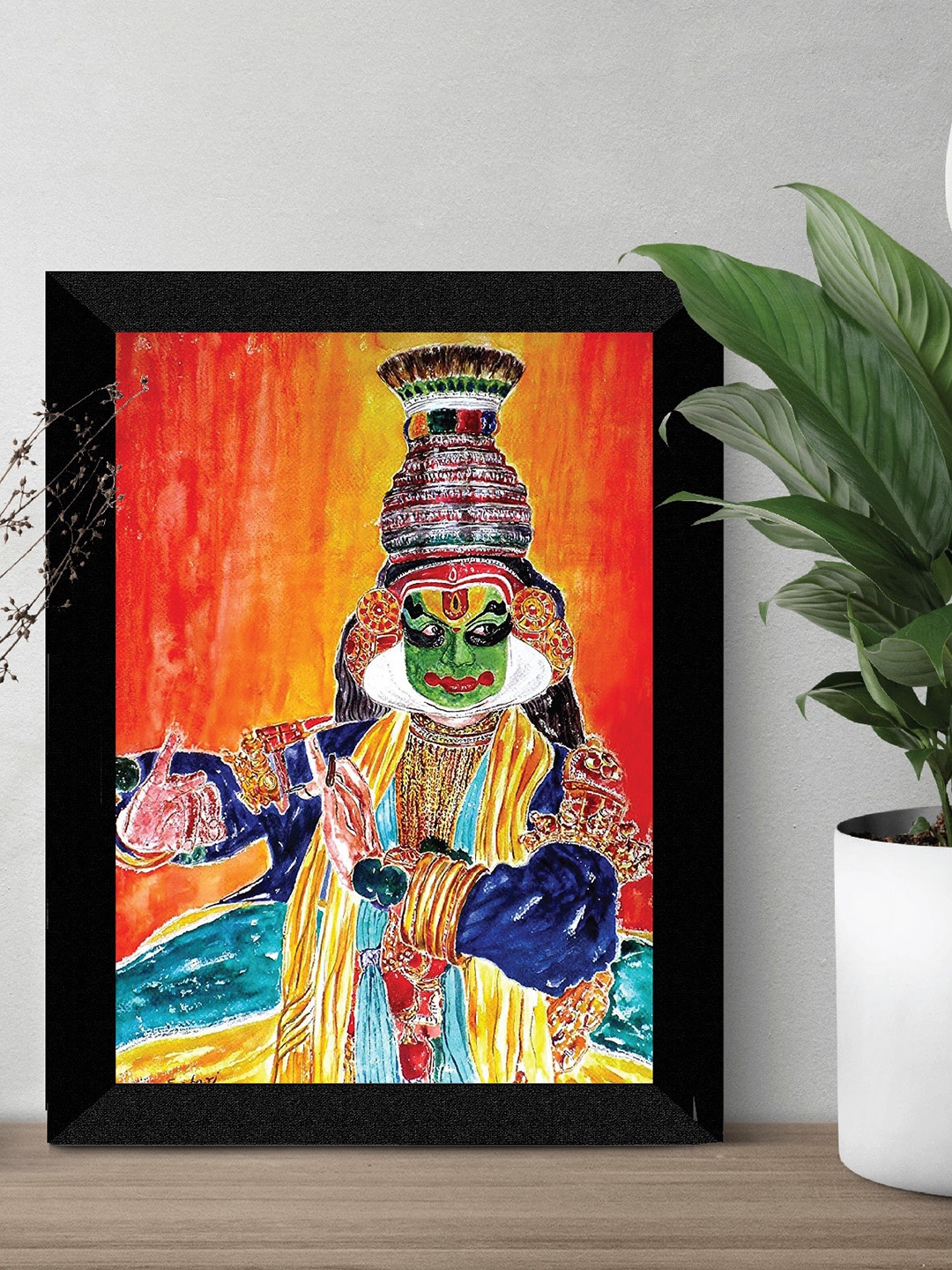 

SAF Red & Black Kathakali Face Painting Wall Art