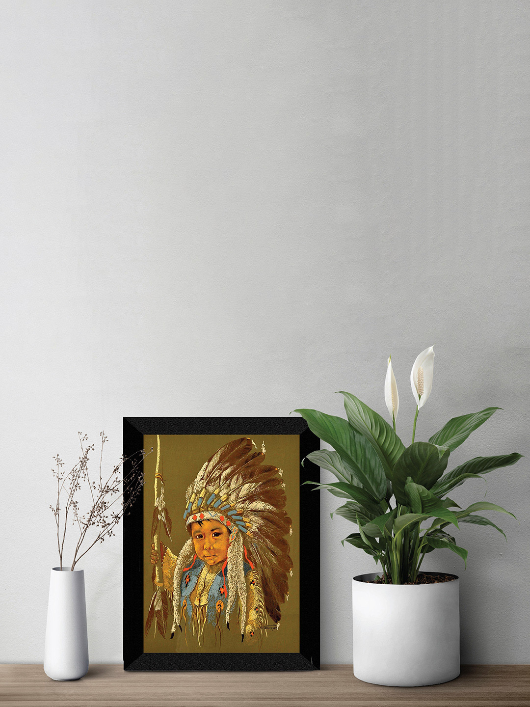 

SAF Brown & Cream Trible Art UV Coating Wall Painting Wall Art