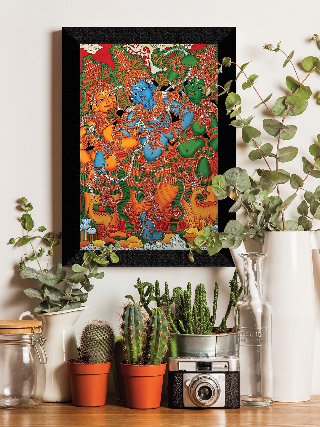

SAF Orange Colored & Black Framed Painting Wall Art