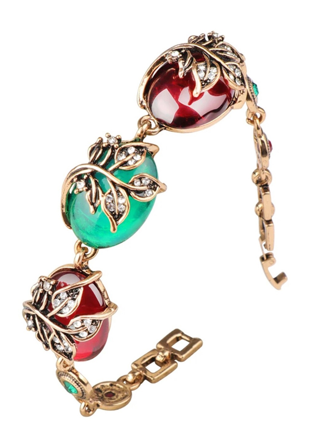 

YouBella Women Gold-Plated Stone Studded Link Bracelet