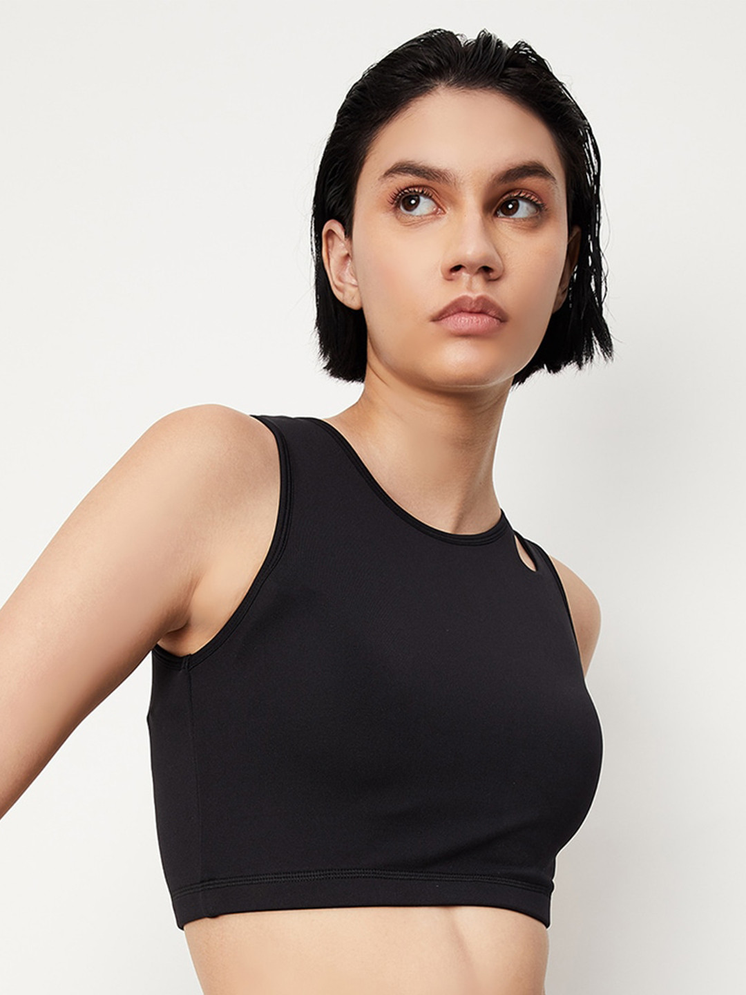 

max Seamless Non-Wired Non-Padded High-Support All Day Comfort Work Out Bra, Black