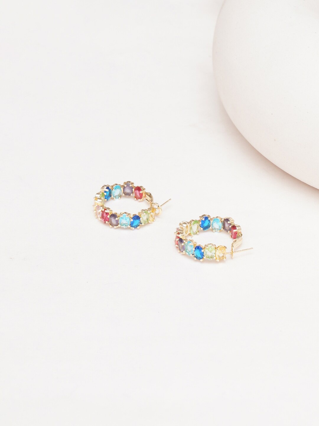 

RITU SINGH Gold-Plated Contemporary Studs Earrings