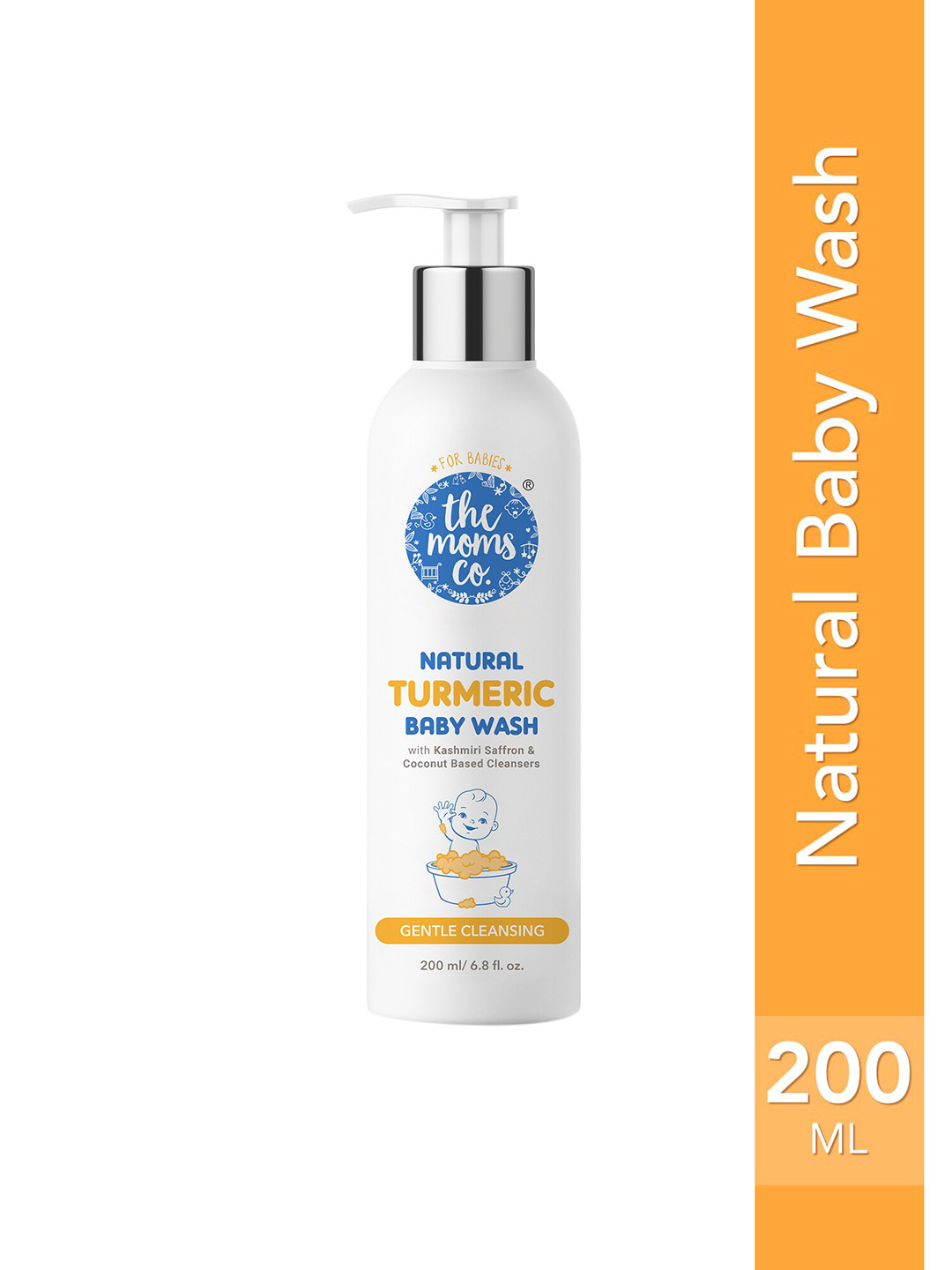 

The Moms Co. Natural Turmeric Baby Wash with Kashmiri Saffron & Coconut - 200ml, White