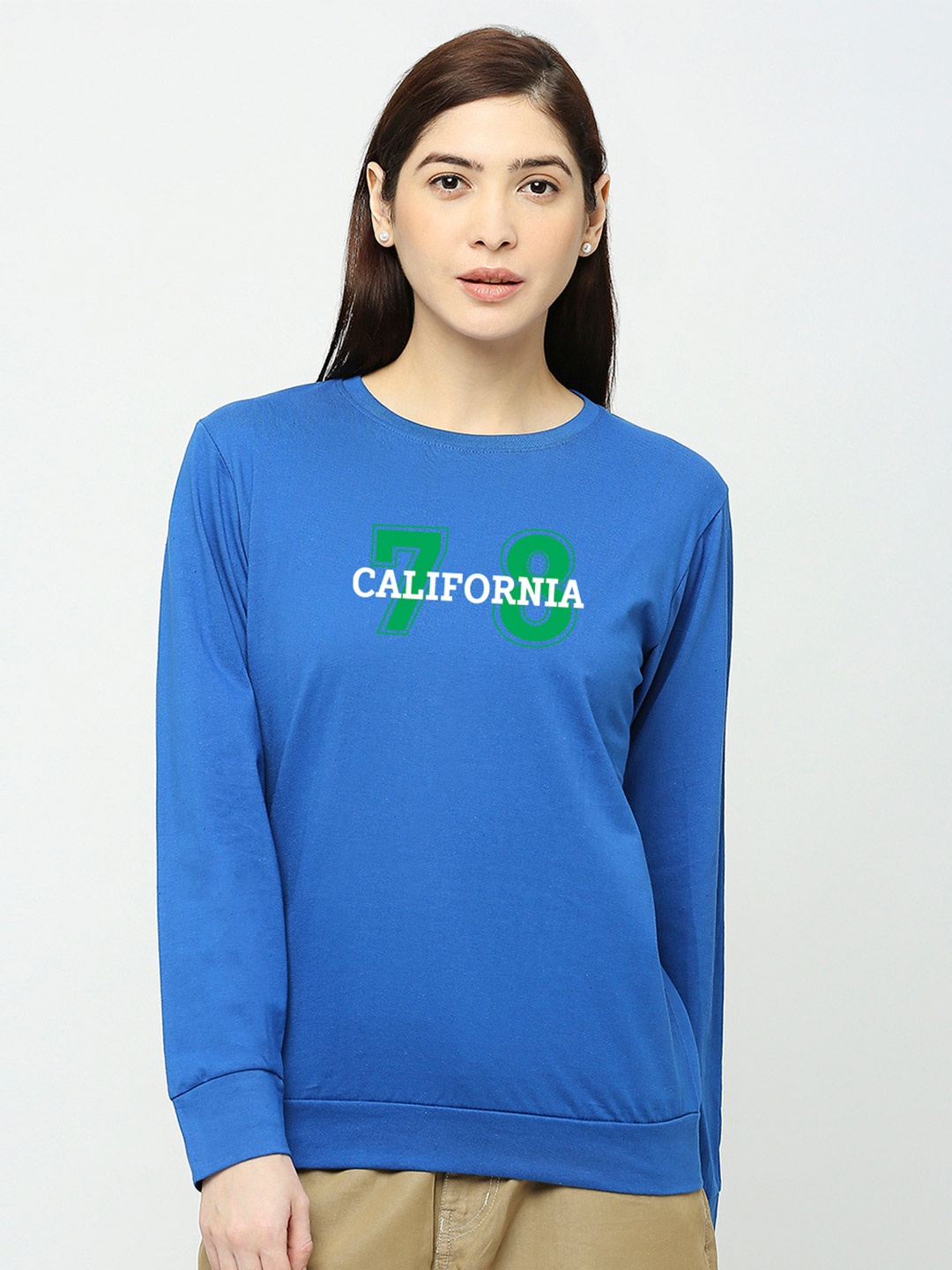 

STATUS MANTRA Varsity Printed Cotton Knitted T-shirt, Blue