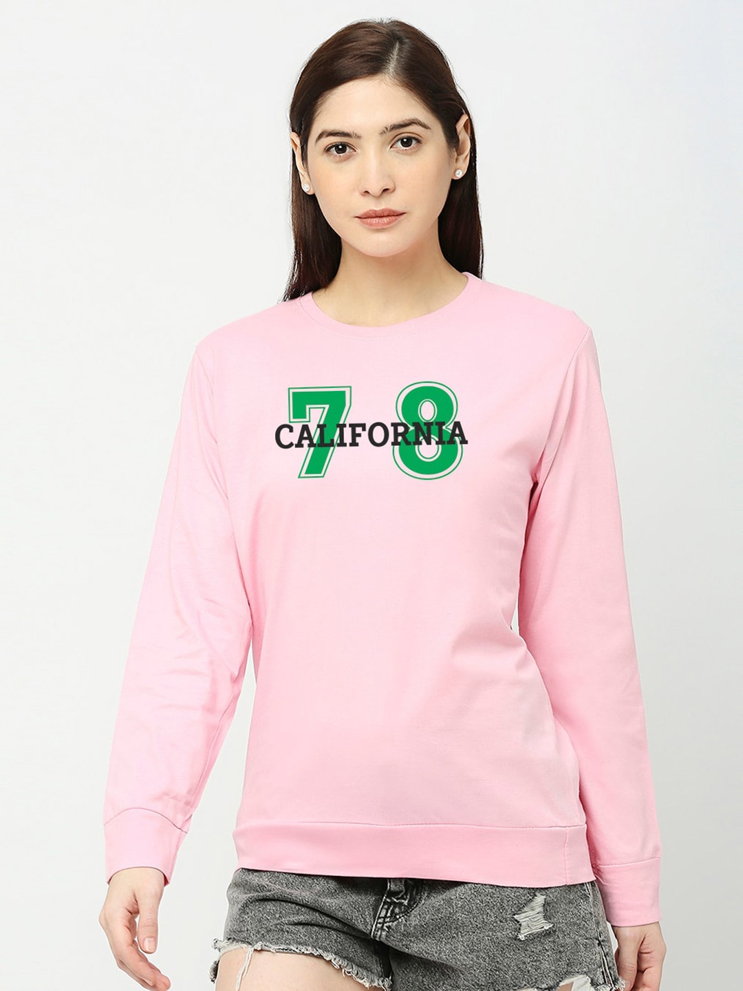 

STATUS MANTRA Varsity Printed Cotton Knitted T-shirt, Pink