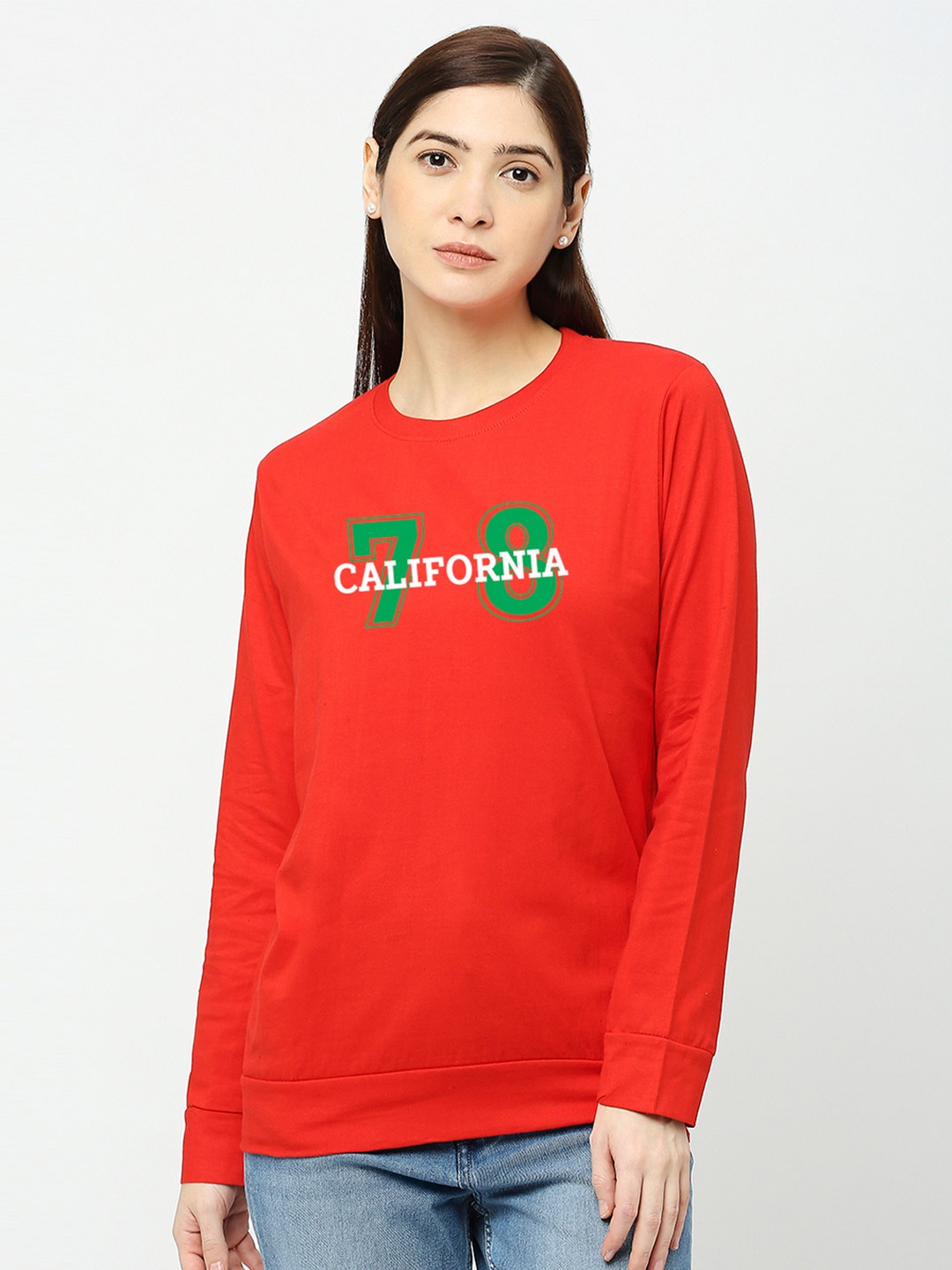 

STATUS MANTRA Varsity Printed Cotton Knitted T-shirt, Red