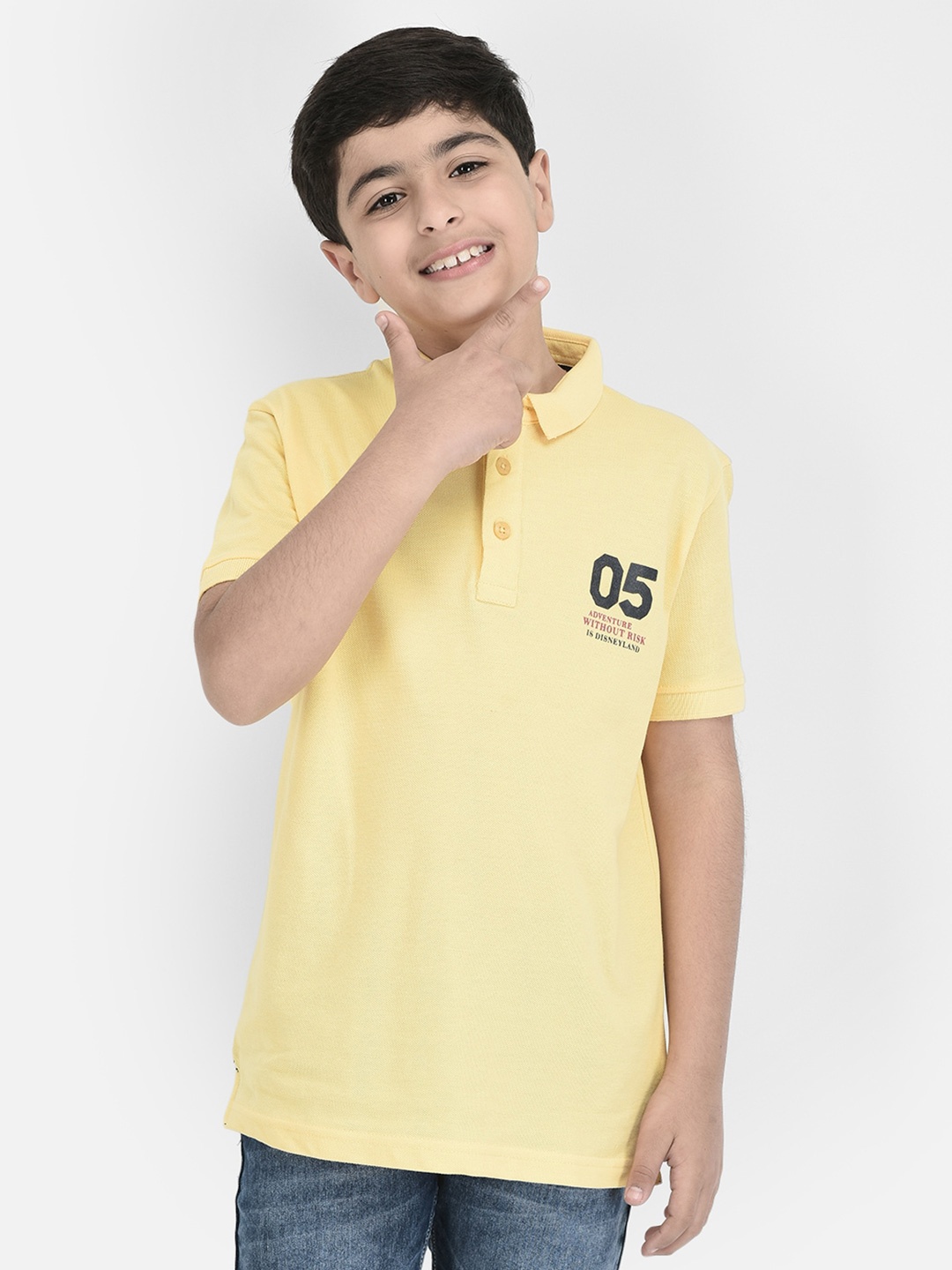 

Crimsoune Club Boys Polo Collar T-shirt, Yellow