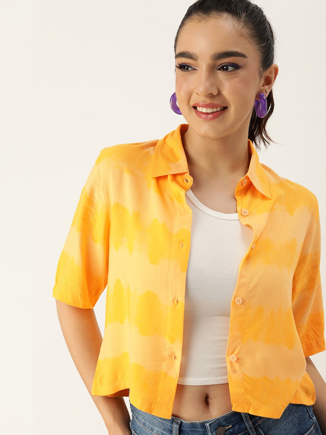 

Kook N Keech Women Comfort Opaque Casual Shirt, Yellow