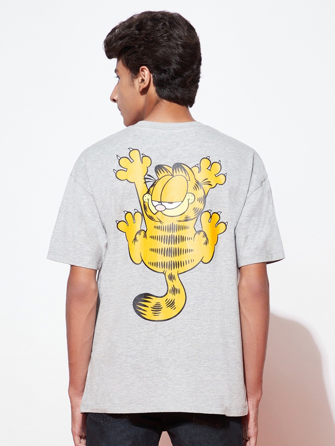 

SPUNKIES Boys Garfield Printed Air Max Cotton T-shirt, Grey