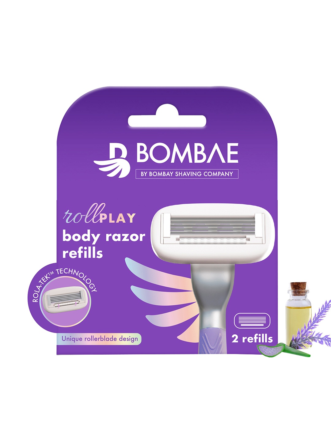 

BOMBAE RollPlay Hair Removal Razor Refills, Purple