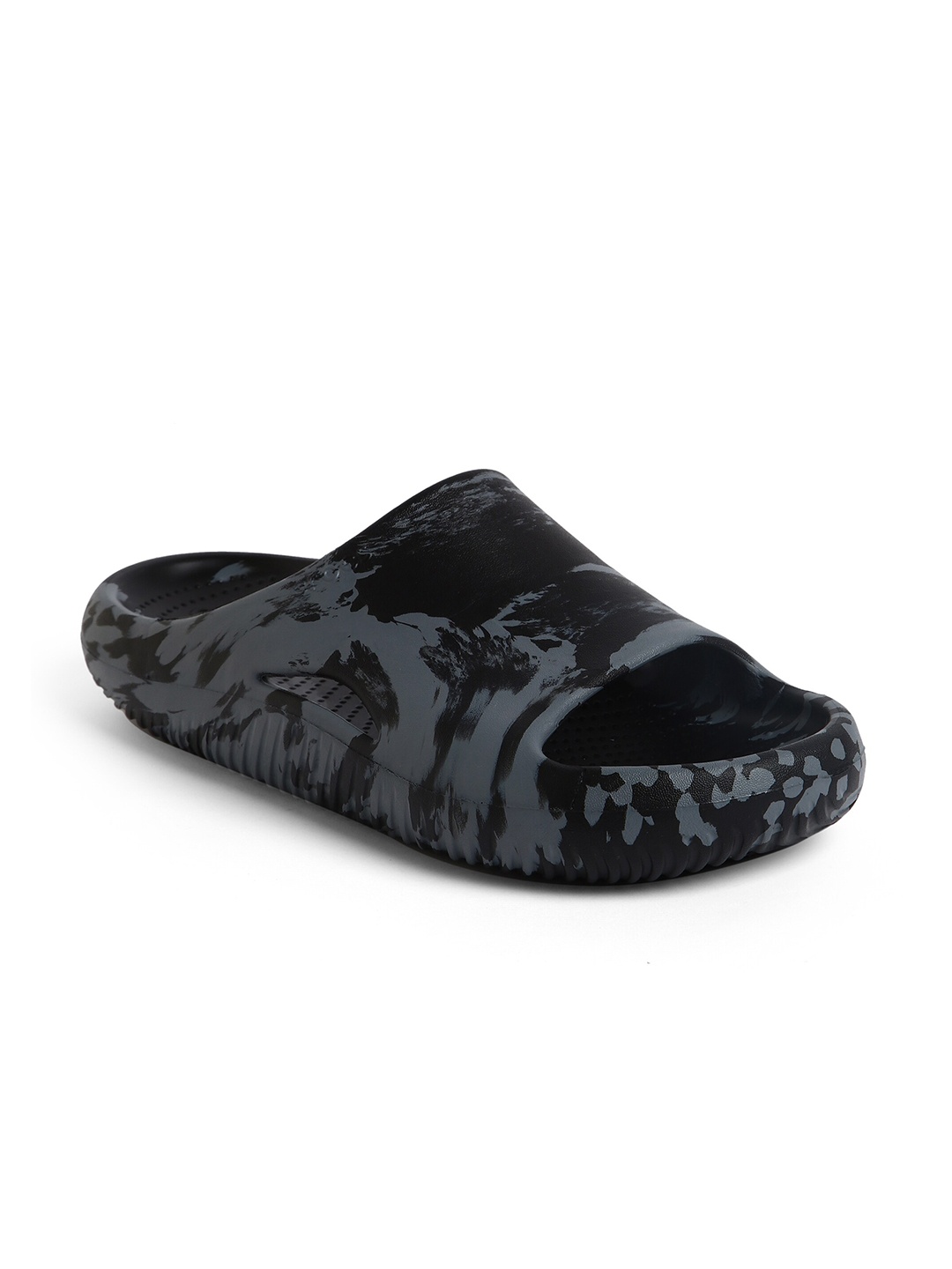 

Crocs Mellow Printed Croslite Sliders, Black