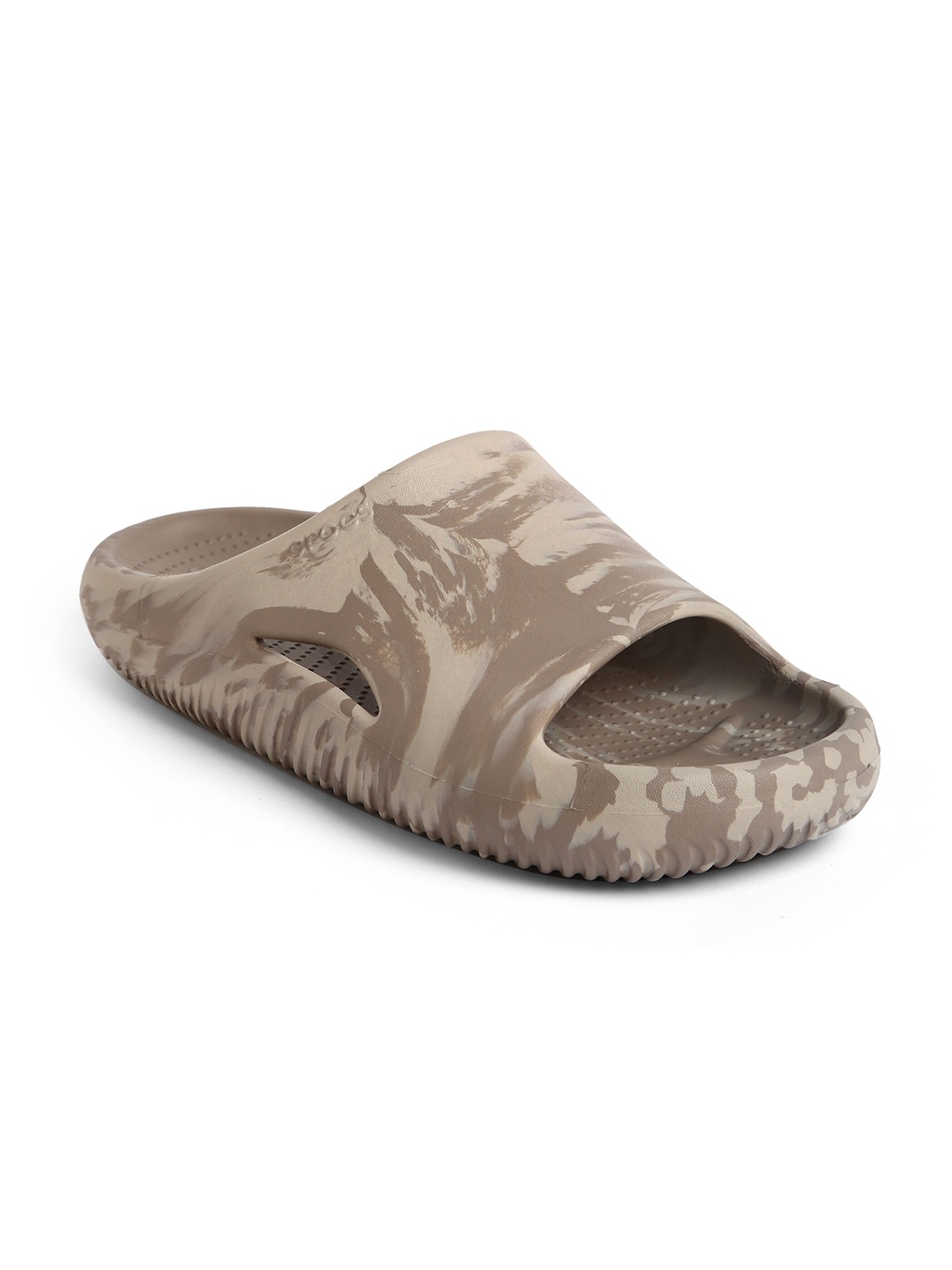 

Crocs Mellow Printed Croslite Sliders, Khaki