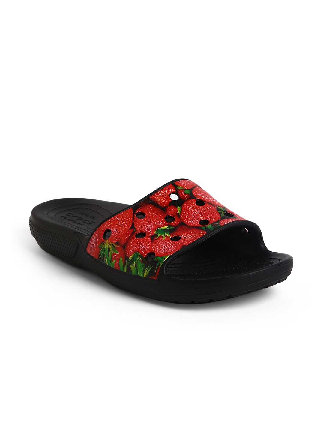

Crocs Classic Printed Croslite Sliders, Black