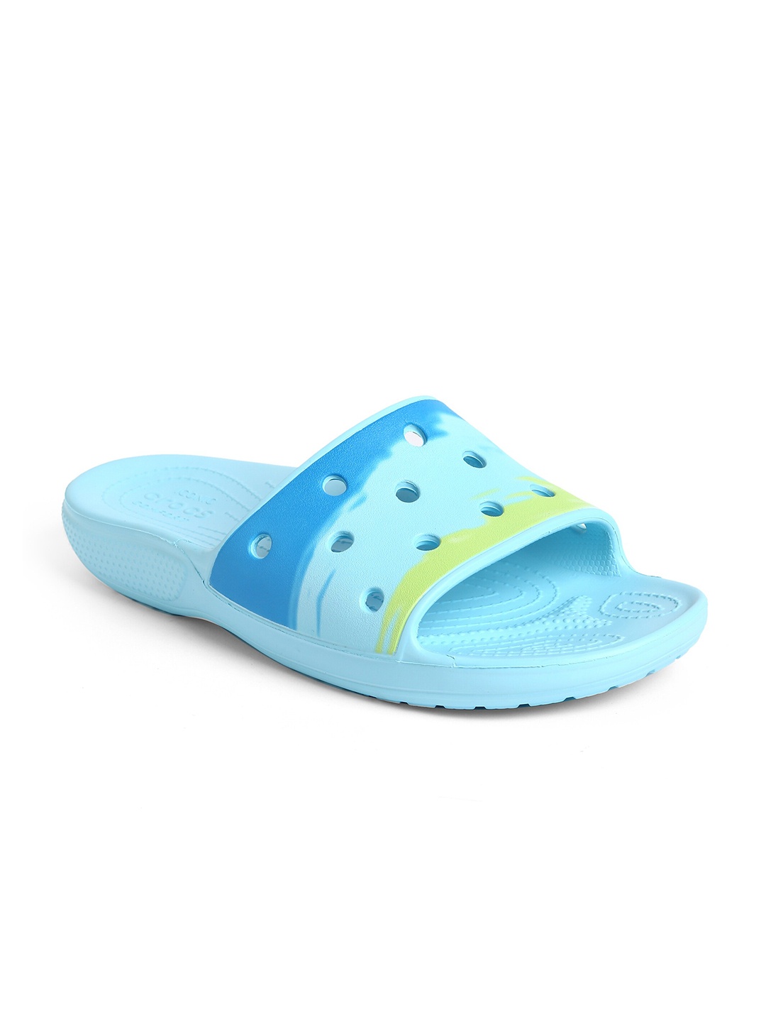 

Crocs Classic Printed Croslite Sliders, Blue