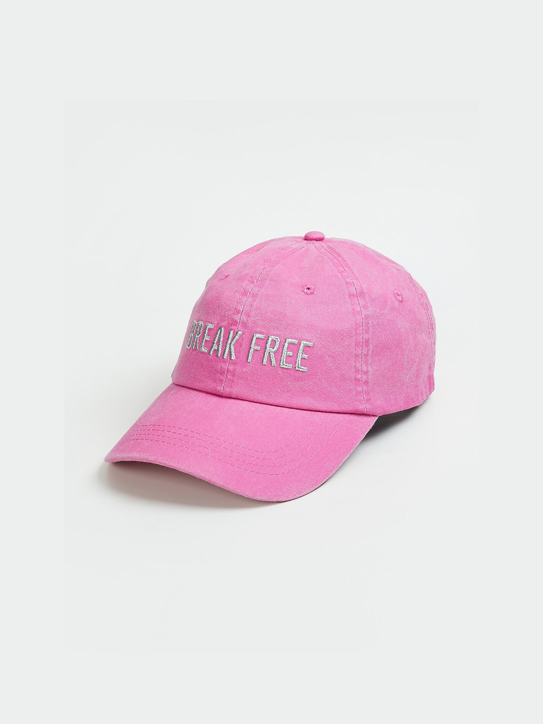 

max Women Embroidered Cotton Baseball Cap, Pink