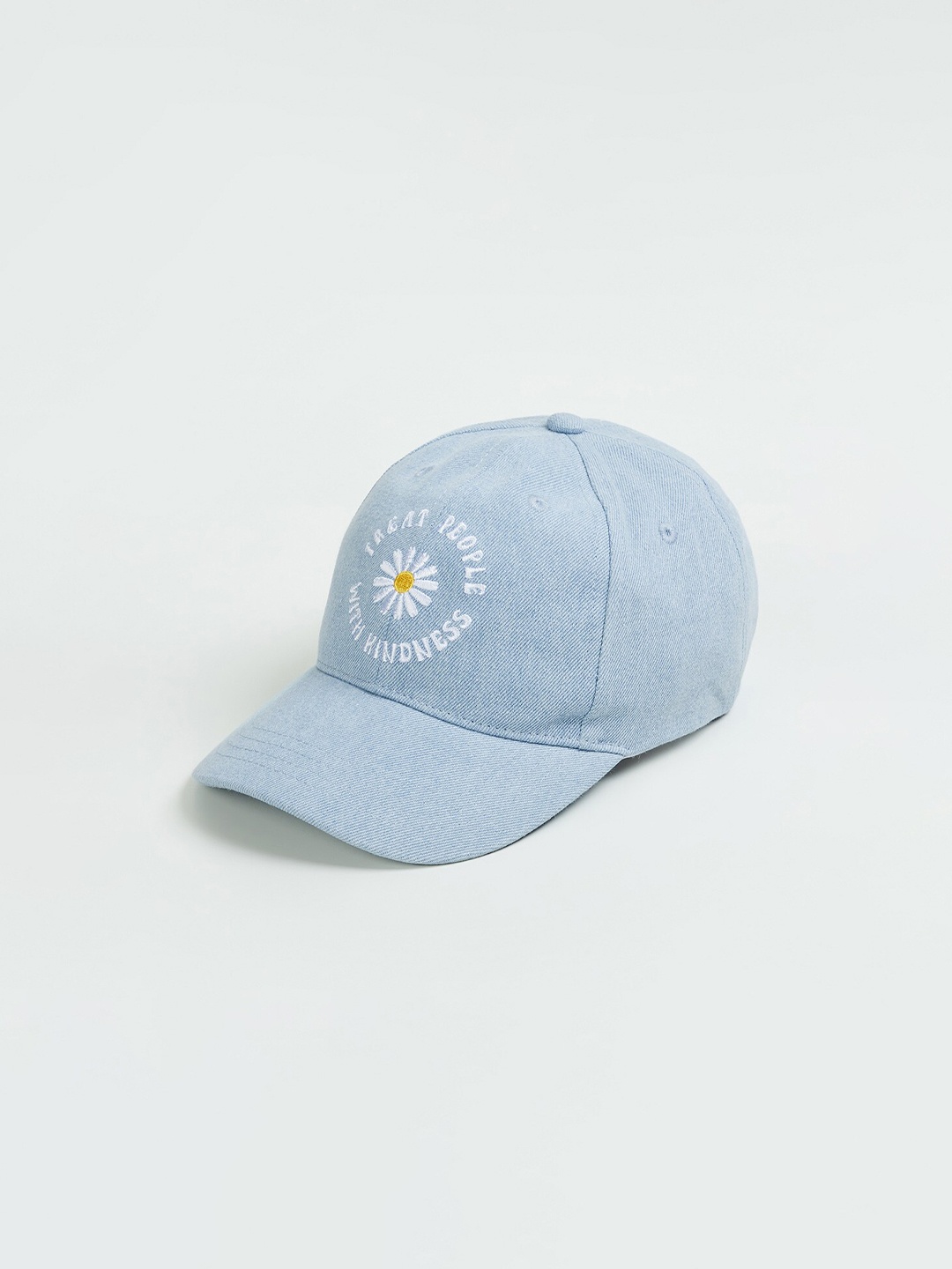 

max Women Embroidered Cotton Baseball Cap, Blue