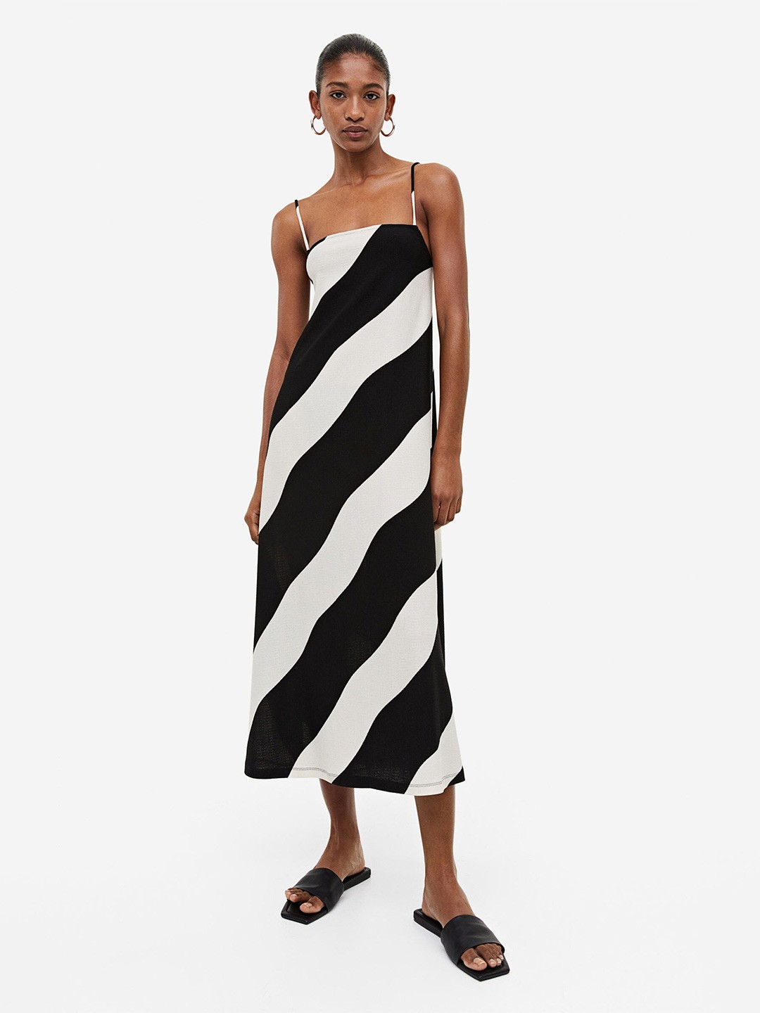 

H&M Textured Strappy Dress, Black