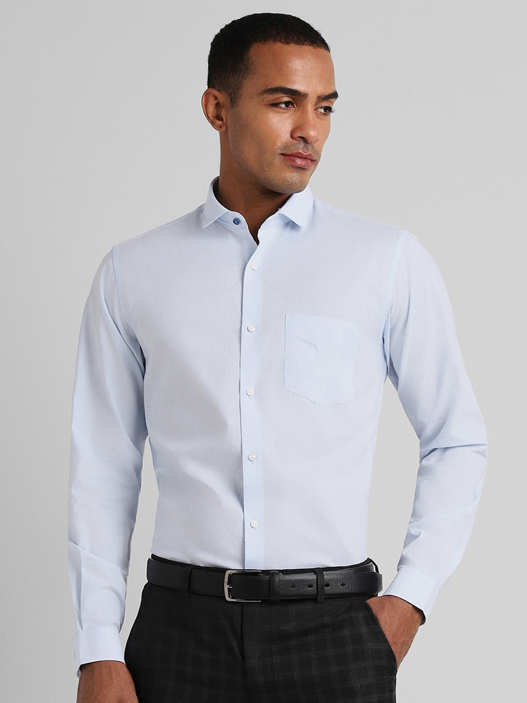 

Peter England Men Blue Slim Fit Opaque Formal Shirt