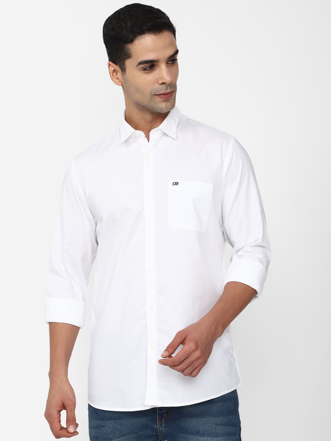 

Peter England Casuals Slim Fit Pure Cotton Casual Shirt, White