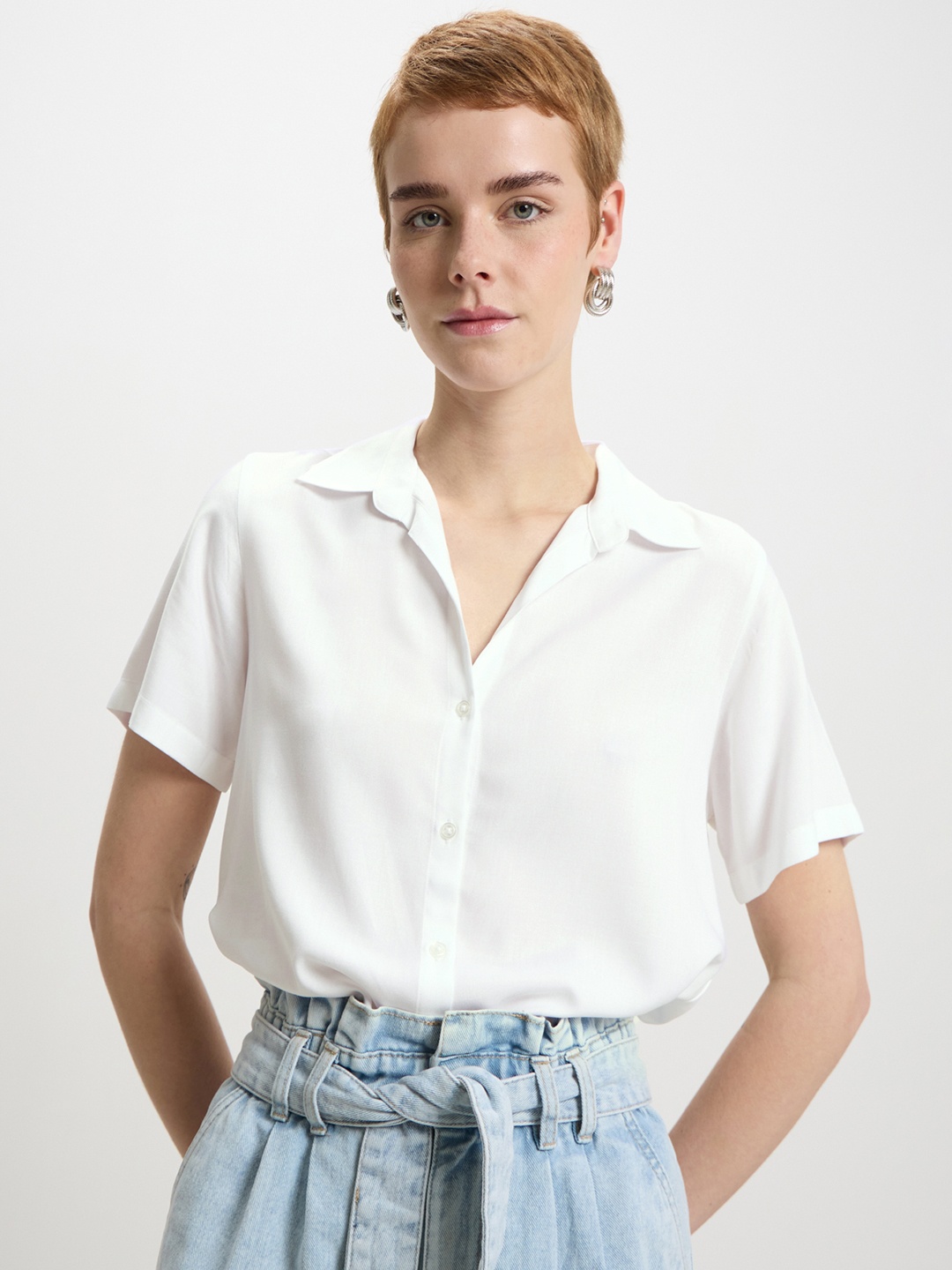 

CALLIOPE Oxford Semiformal Shirt, White